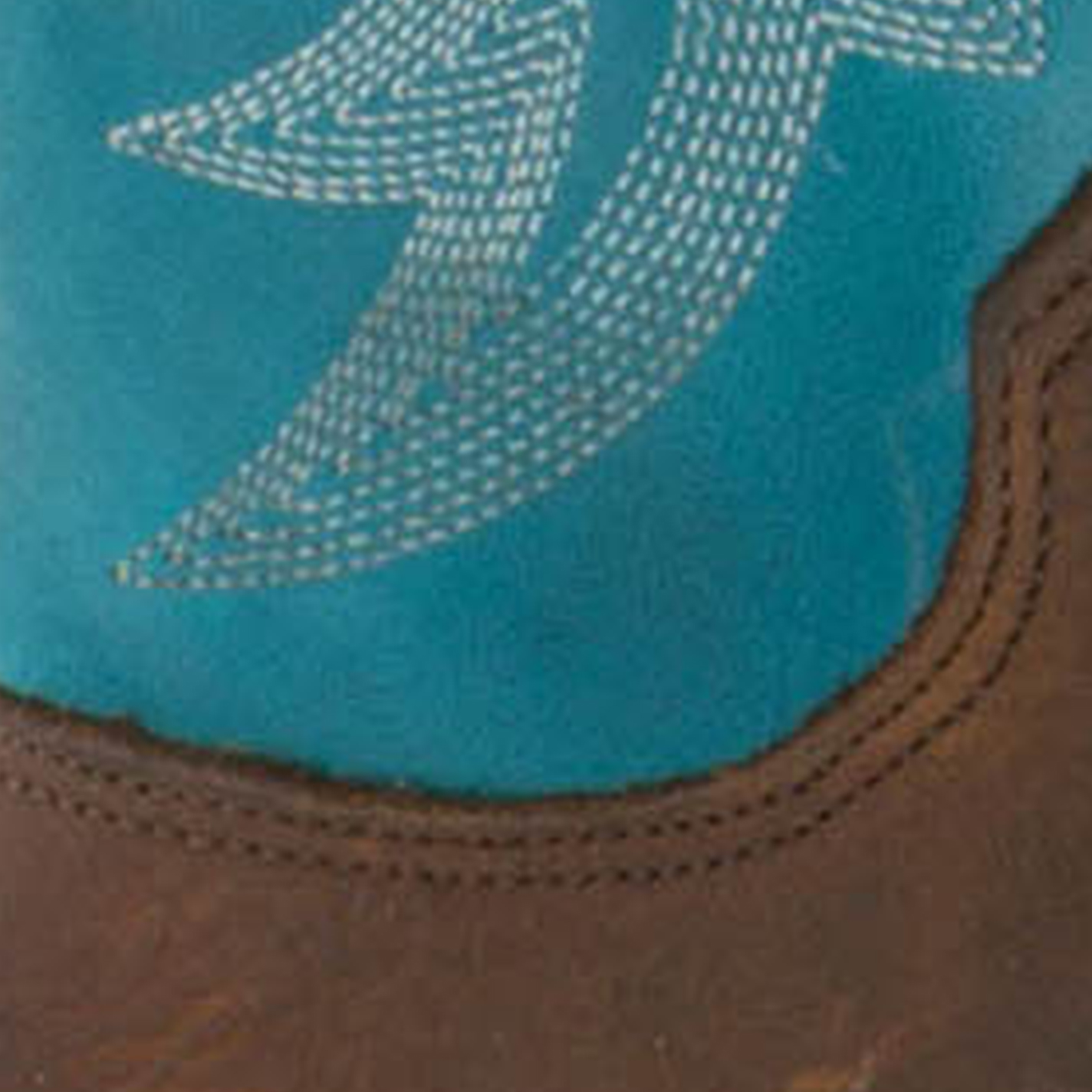 Justin Men's Bent Rail Caddo Brown Copper and Blue Wide Square Toe Cowboy Boots - Image 1