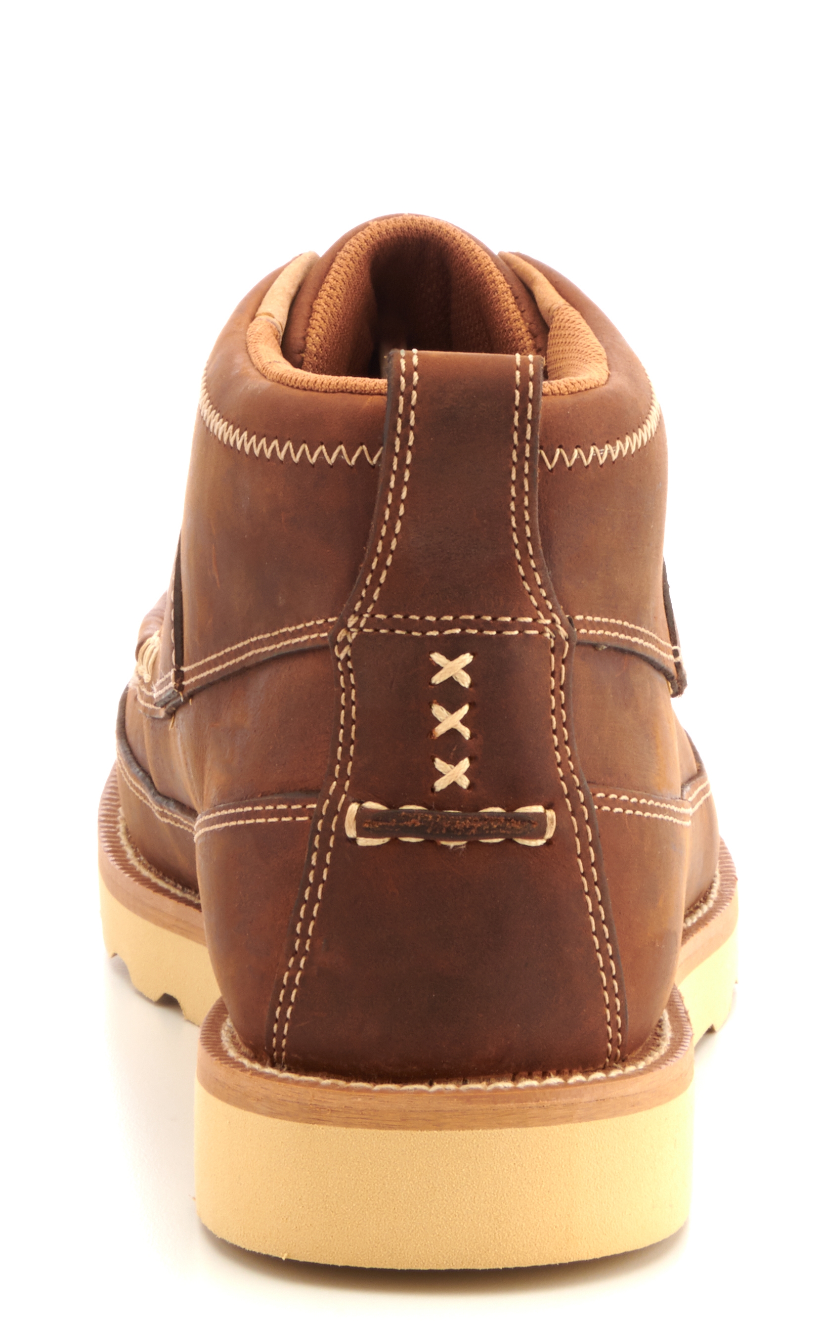 Twisted X Men's Brown Woven Insert Crepe Wedge Lace Up Casual Shoes - Image 1