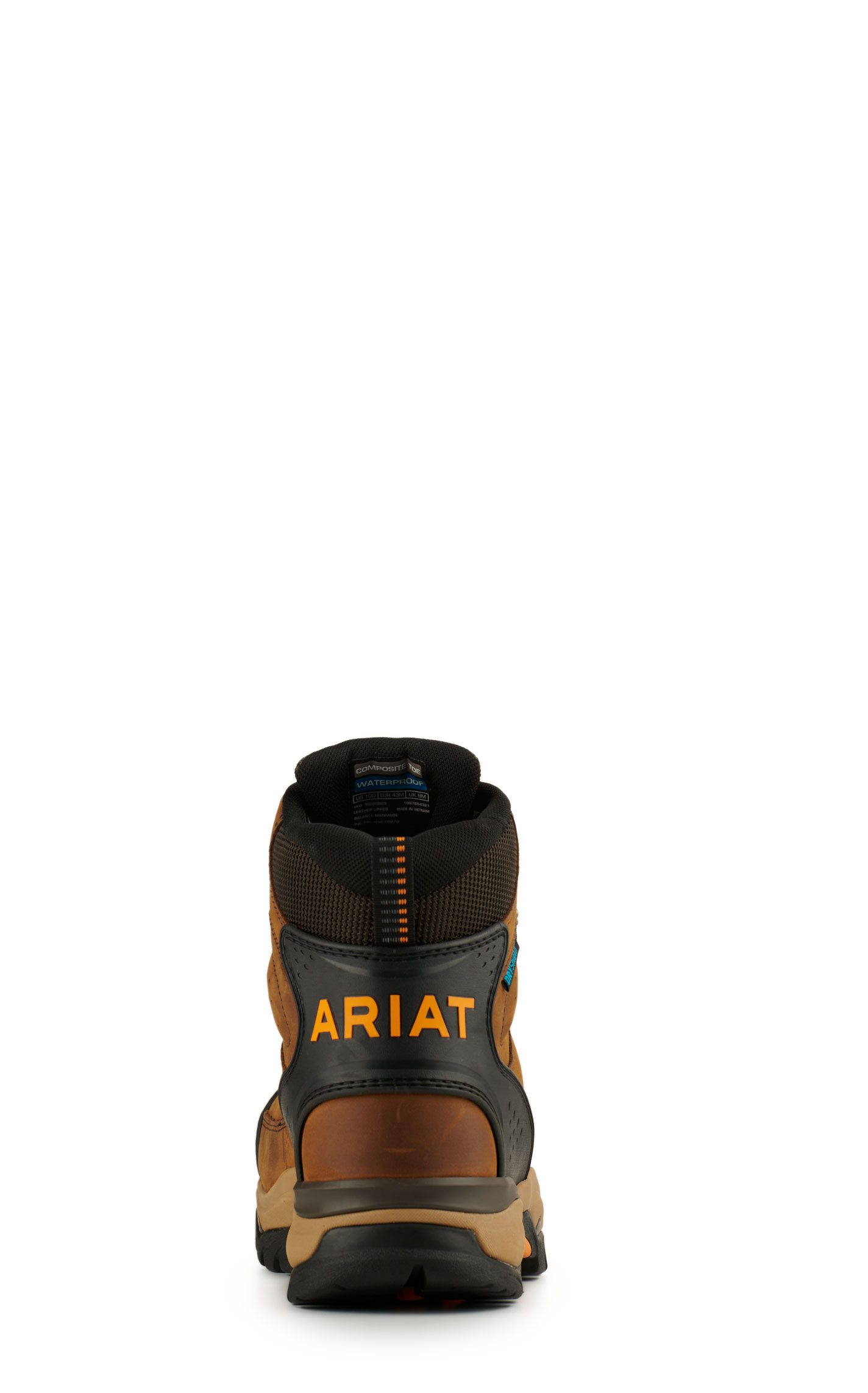 Ariat Men's Endeavor Dusted Brown Waterproof Round Steel Toe 6\