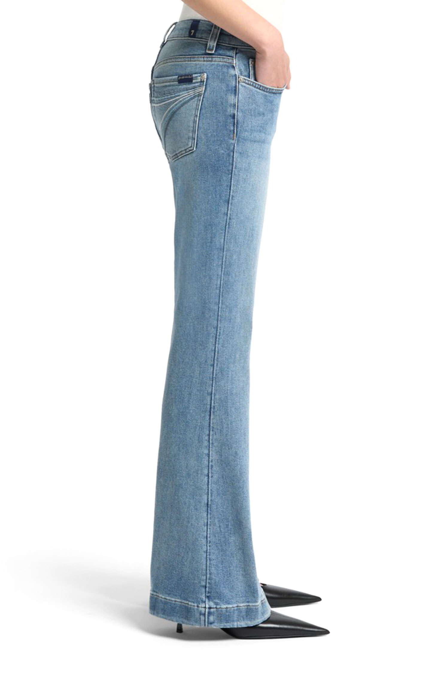 7 For All Mankind Women's Light Wash Santa Rosa Dojo Jeans - Image 2