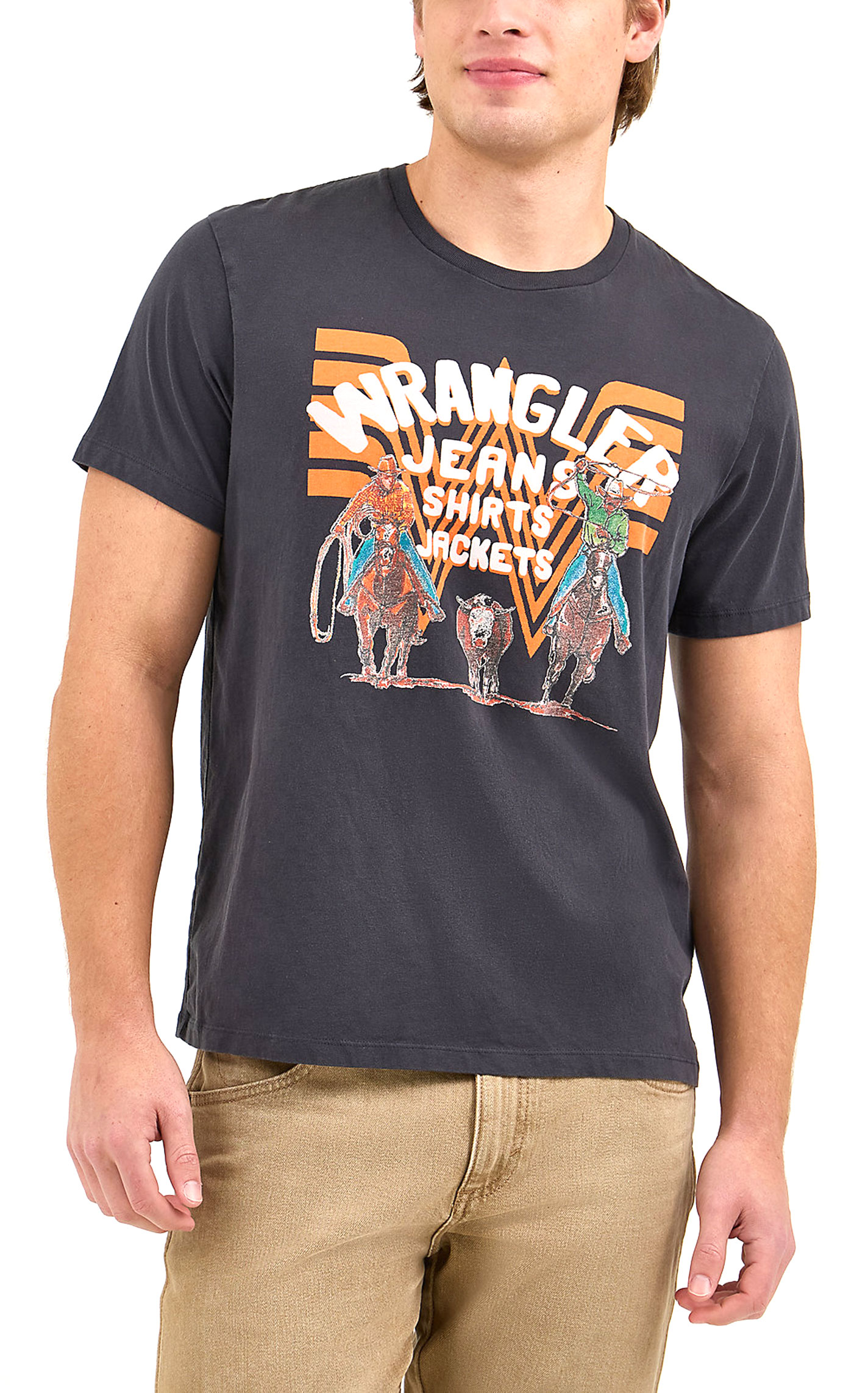 Wrangler Men's Whataburger Team Roper Black Graphic T-Shirt - Image 1