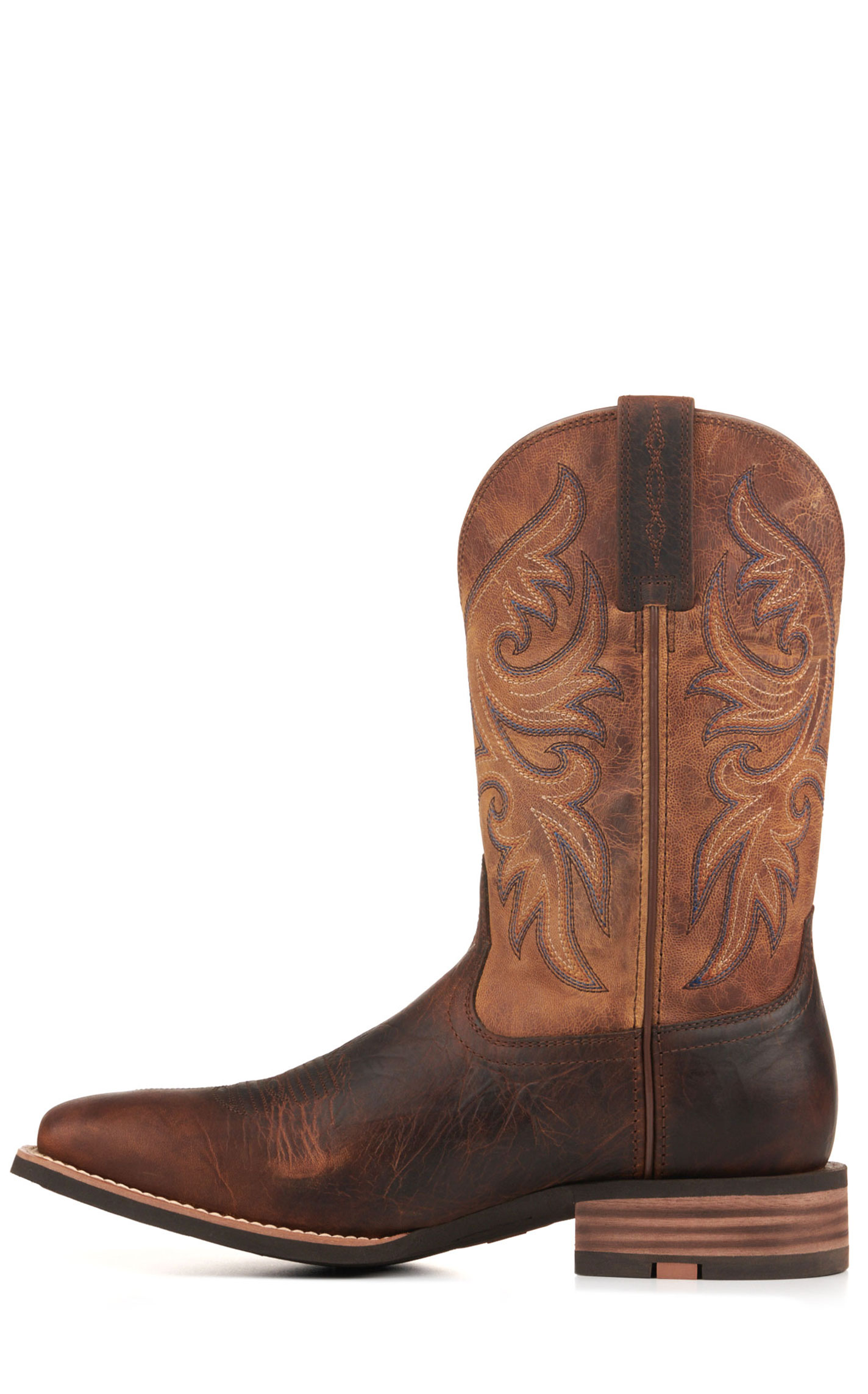 Ariat Men's Slingshot Tobacco Brown and Tan SmartLite Wide Square Toe Cowboy Boots - Image 1