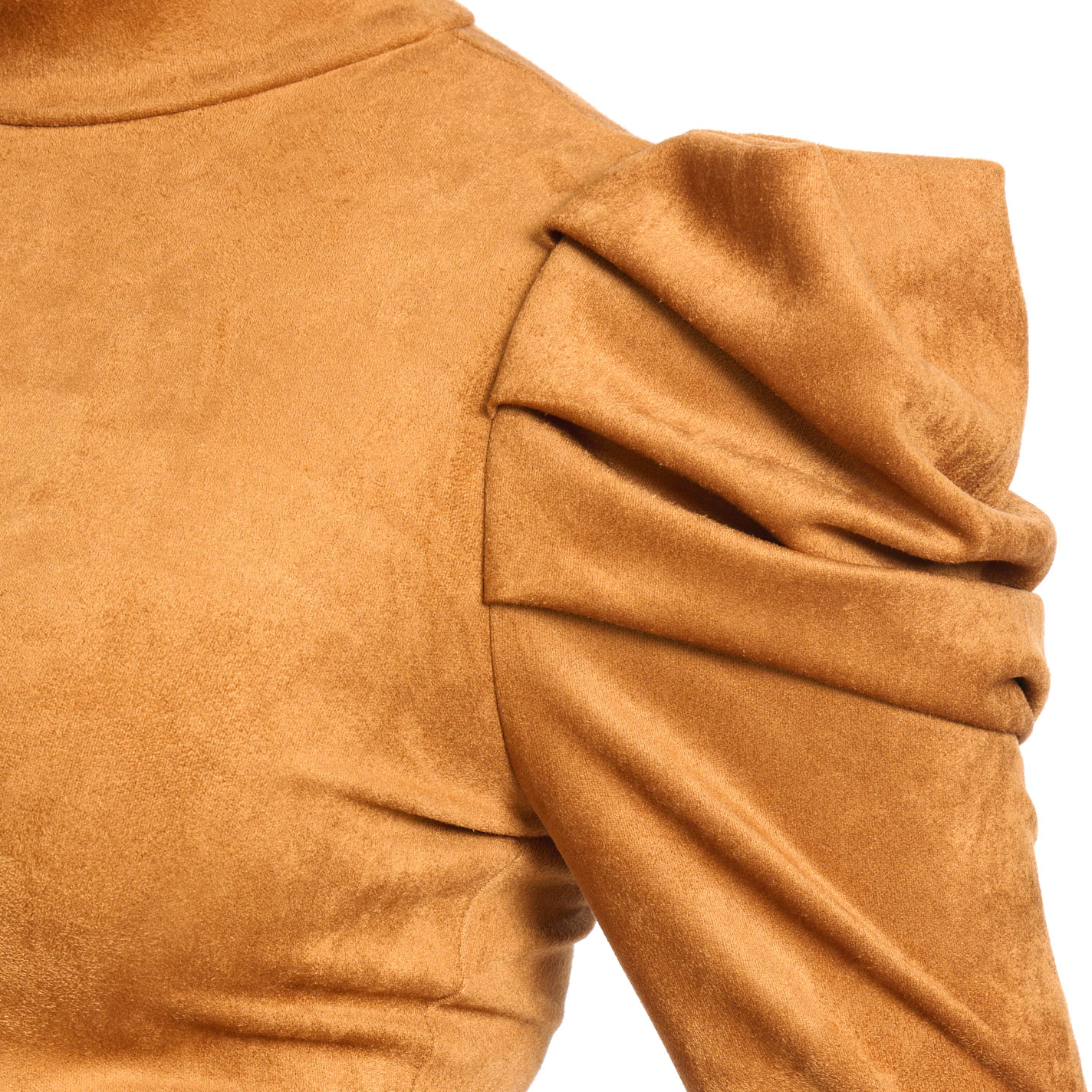 Rockin C Women's Camel Faux Suede Bodysuit - Image 1