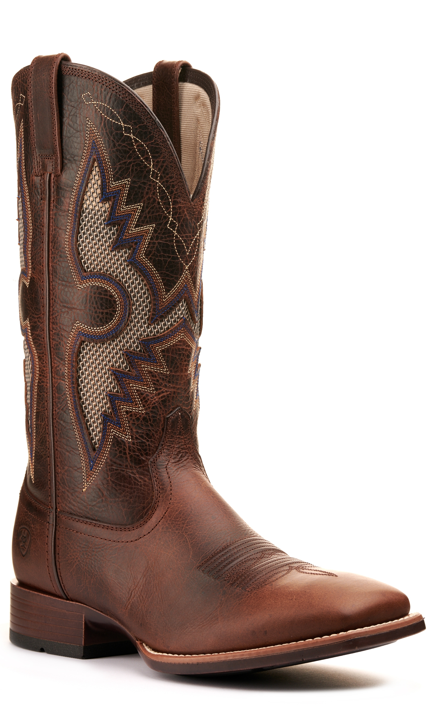 Ariat Men's Solado VentTEK Dark Whiskey Bantamweight Wide Square Toe Cowboy Boots - Image 1