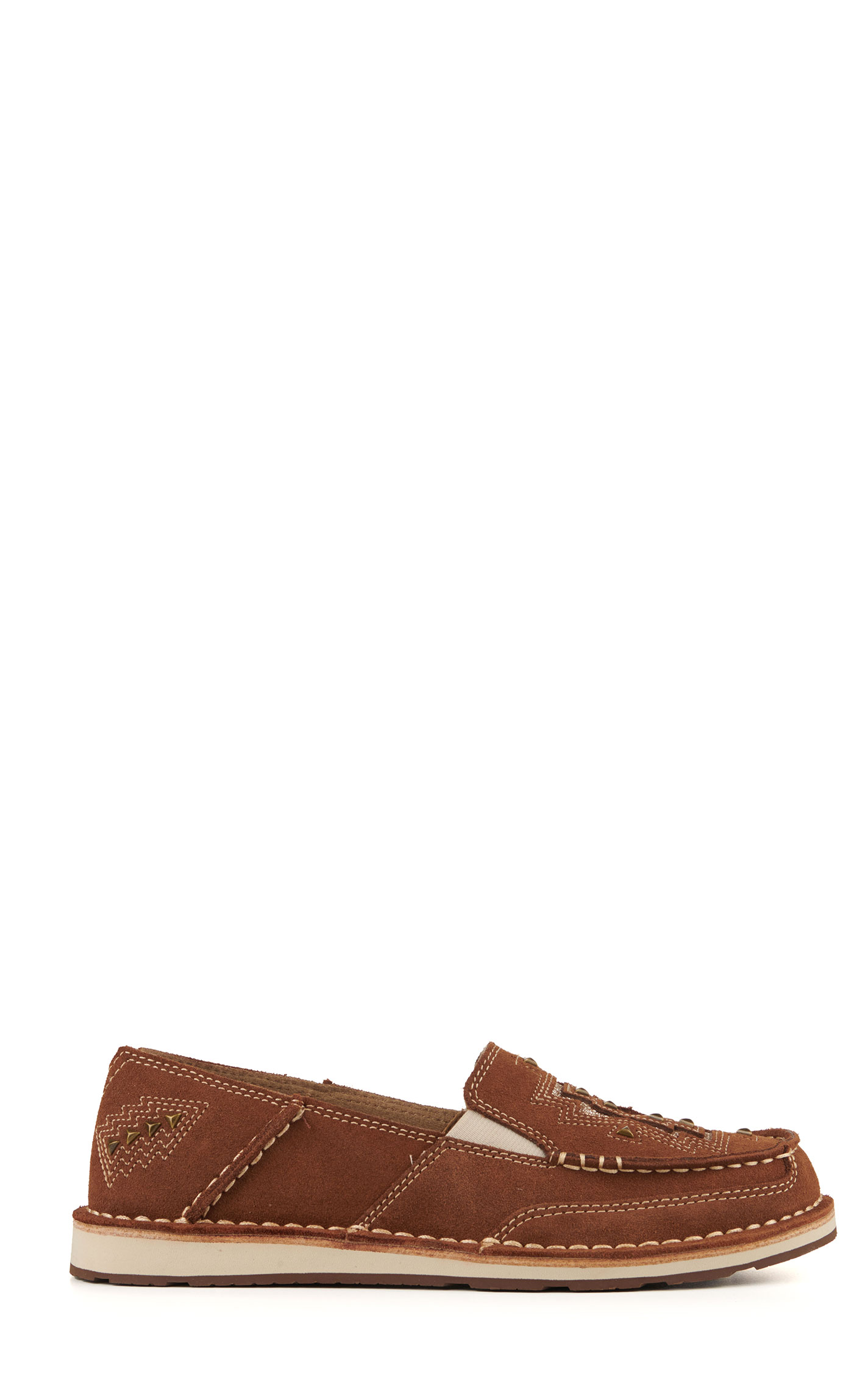 Ariat Women's Cruiser Ginger Suede with Gold Glitter Aztec Inlay Casual Shoes - Image 1