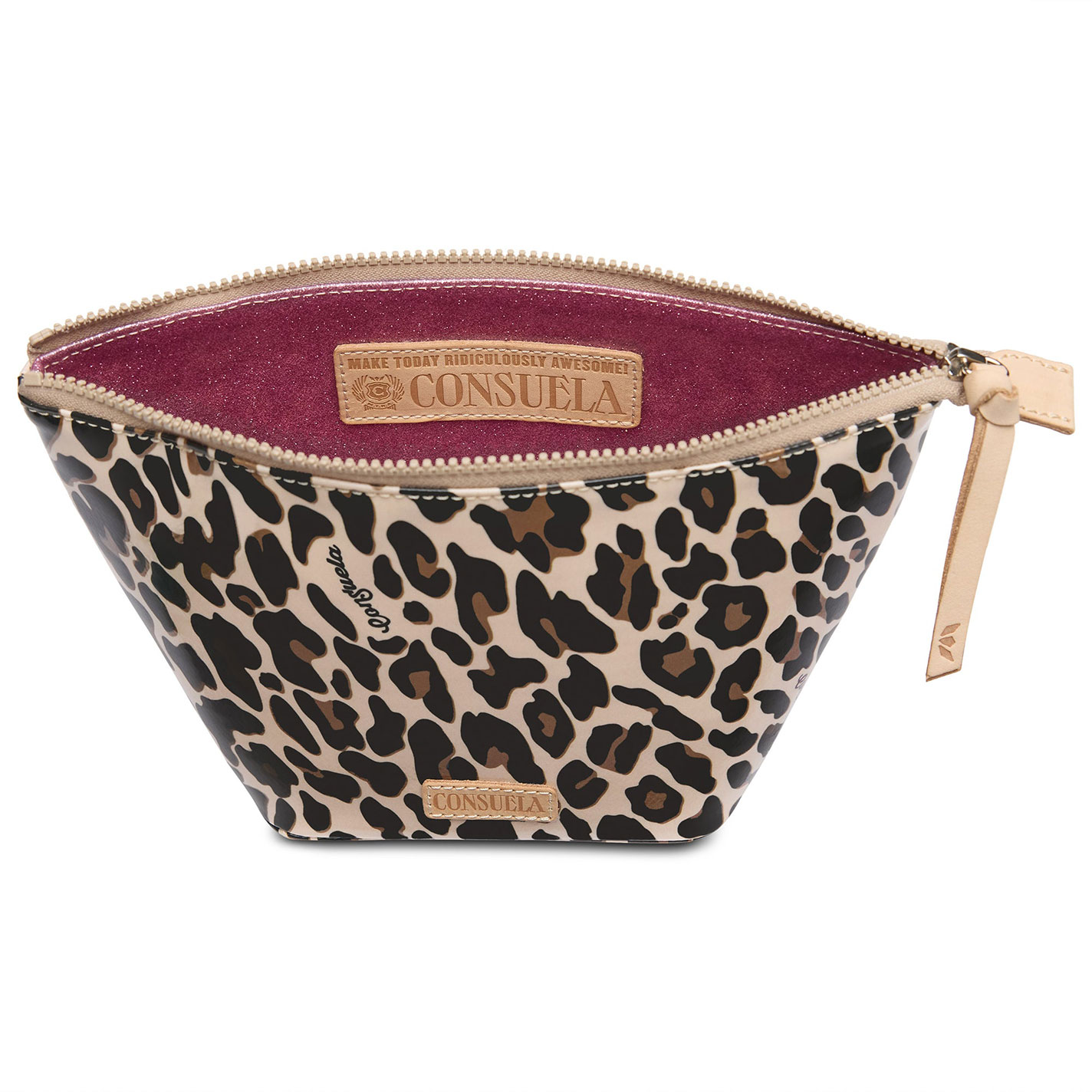 Consuela Mona Shades of Coffee Leopard Print Large Tool Kit Bag - Image 1