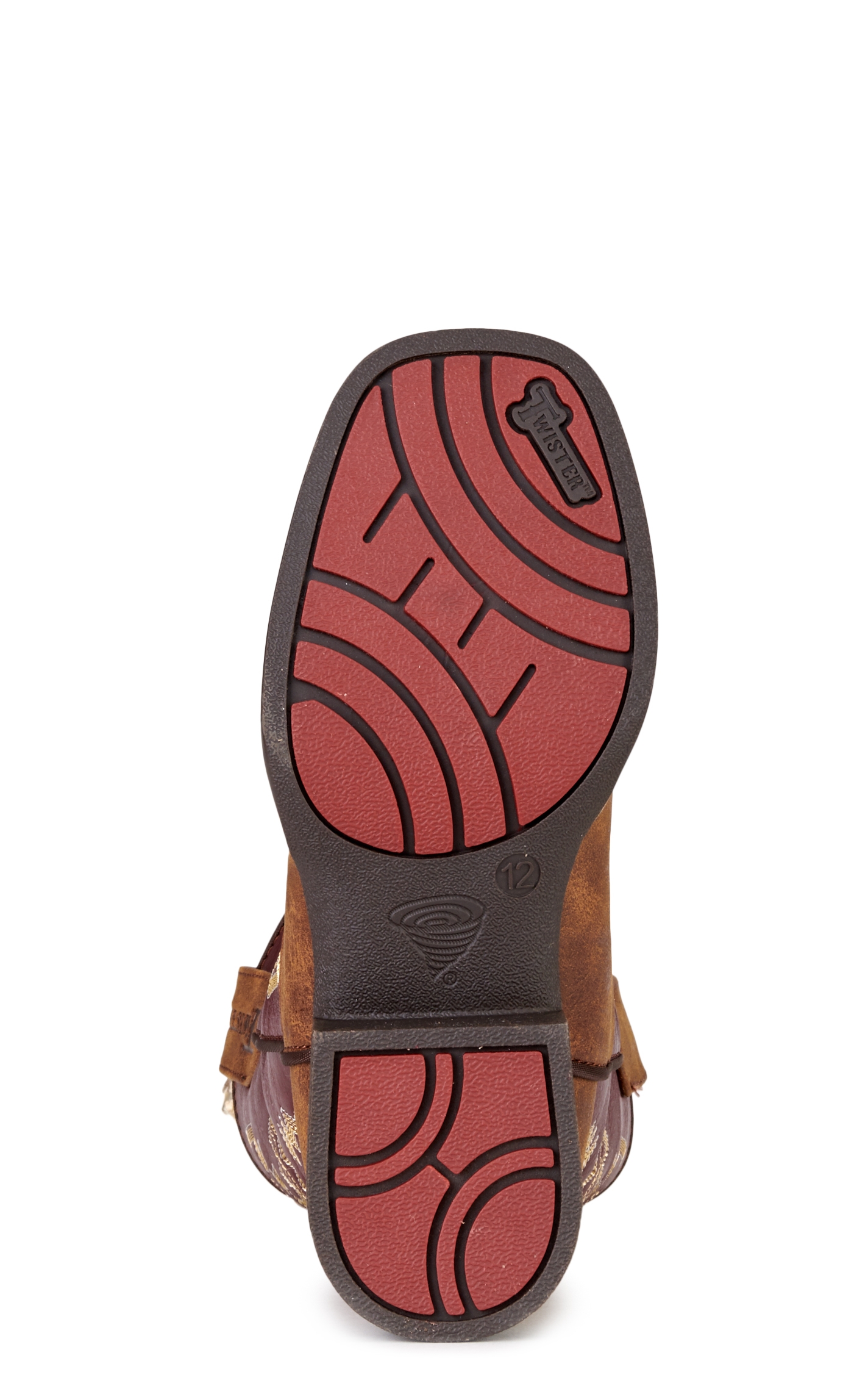 Twister Boys' Blake Brown and Burgundy Square Toe Cowboy Boots - Image 1