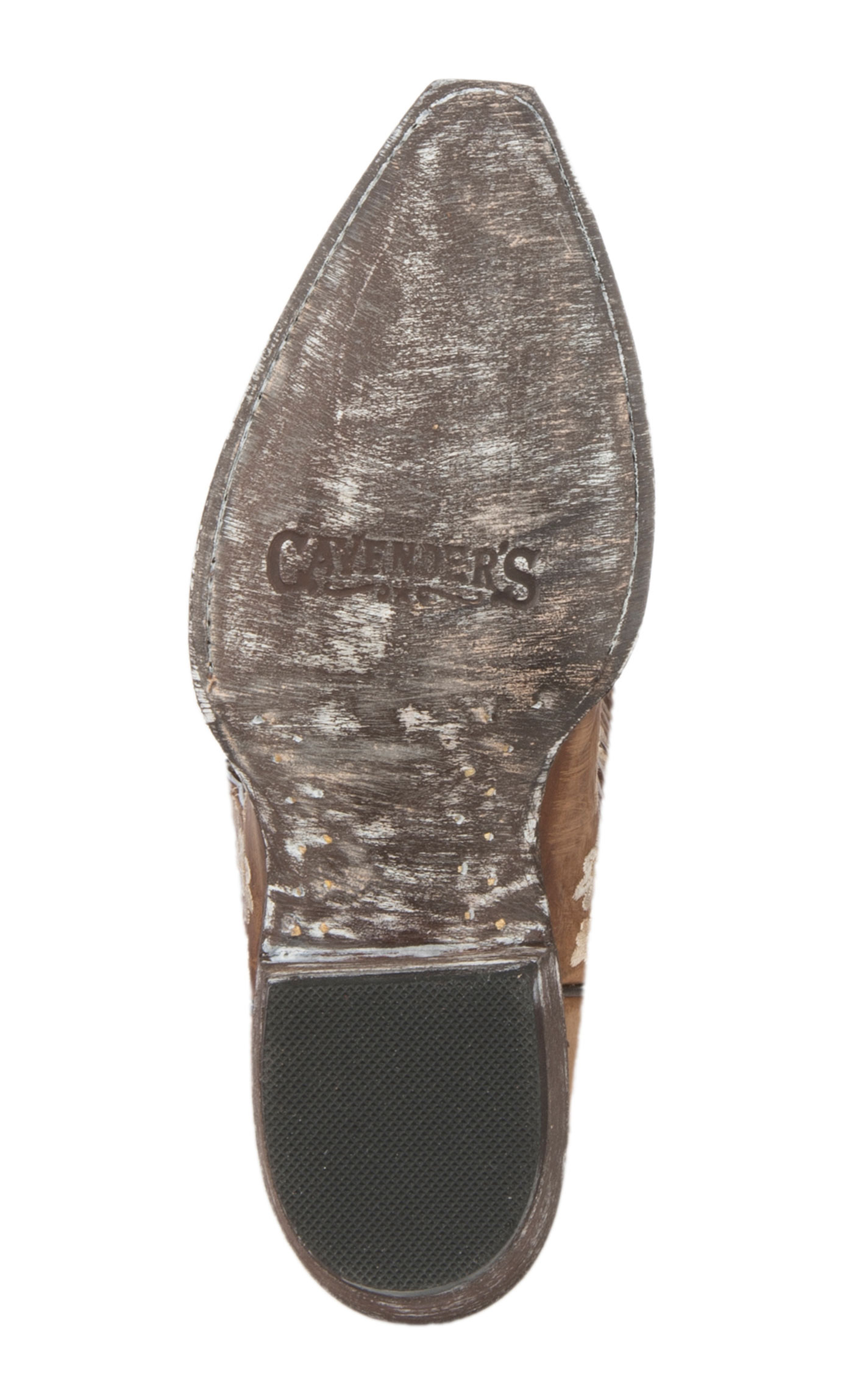 Cavender’s Women’s Chestnut Goatskin Embroidered Snip Toe Cowboy Boots - Image 1