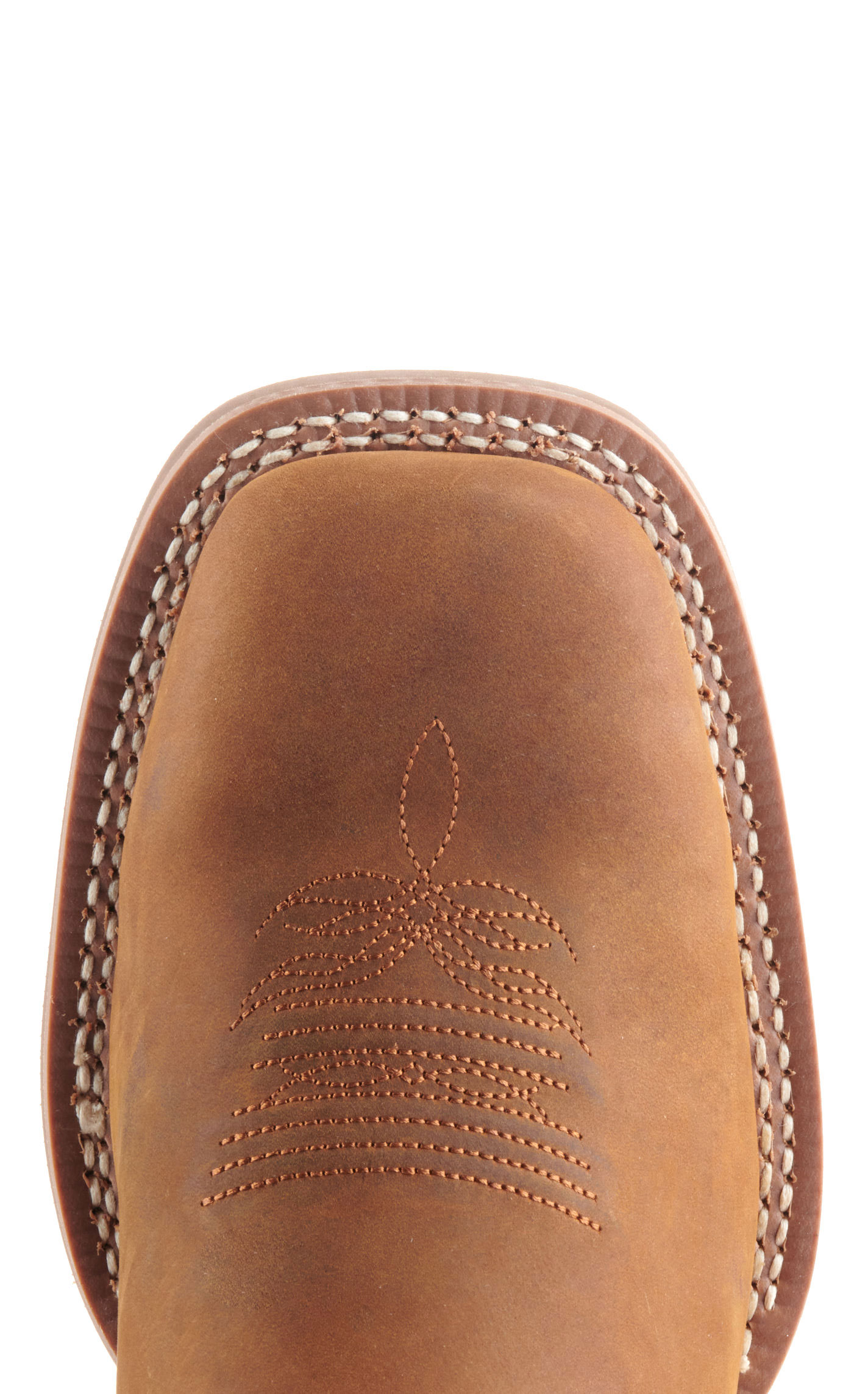 Justin Men's Frontier Shane Brown and Black Wide Square Toe Cowboy Boots - Image 1