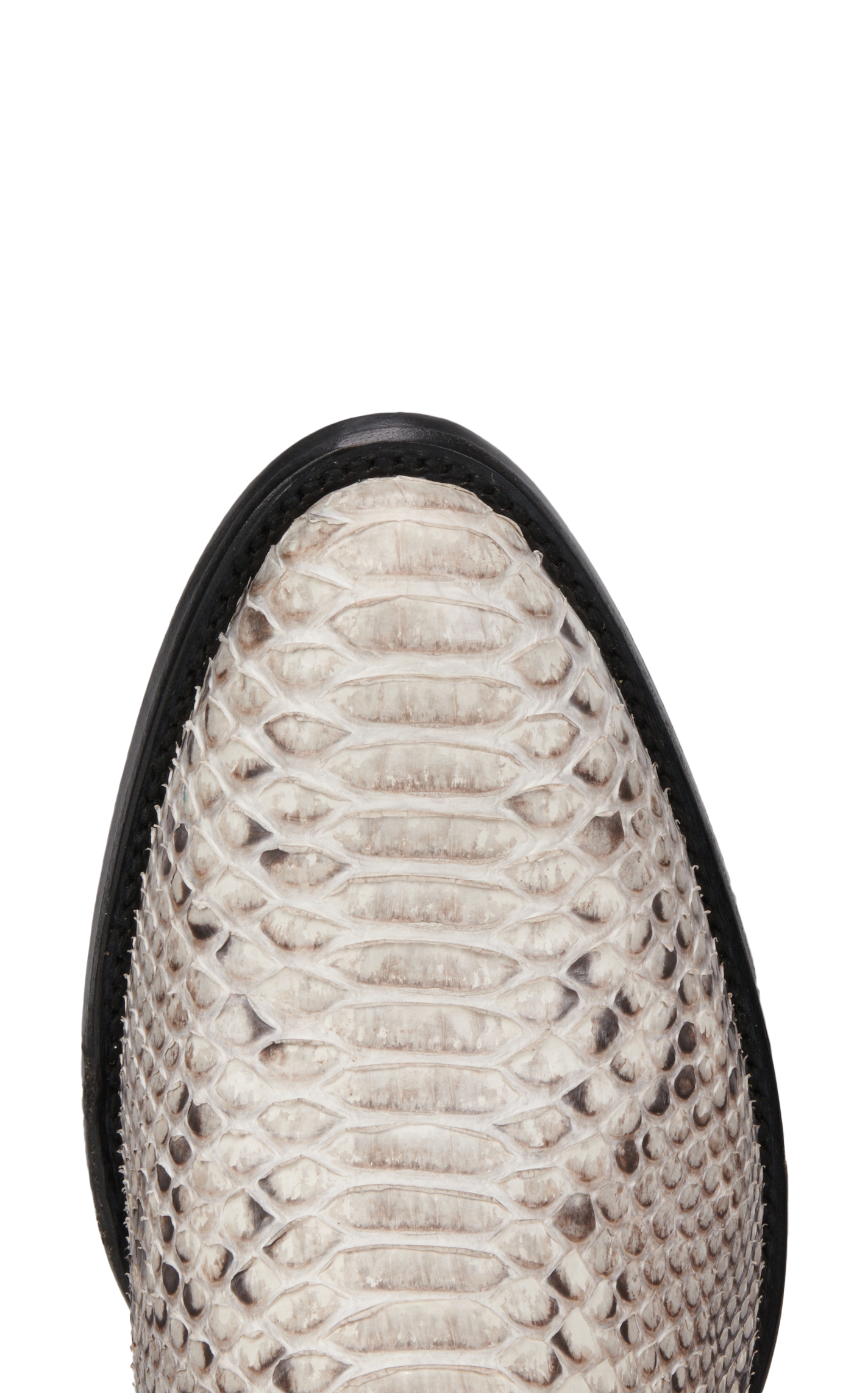 Cavender's Men's Black & Lamesa Natural Python R Toe Exotic Cowboy Boots - Image 1