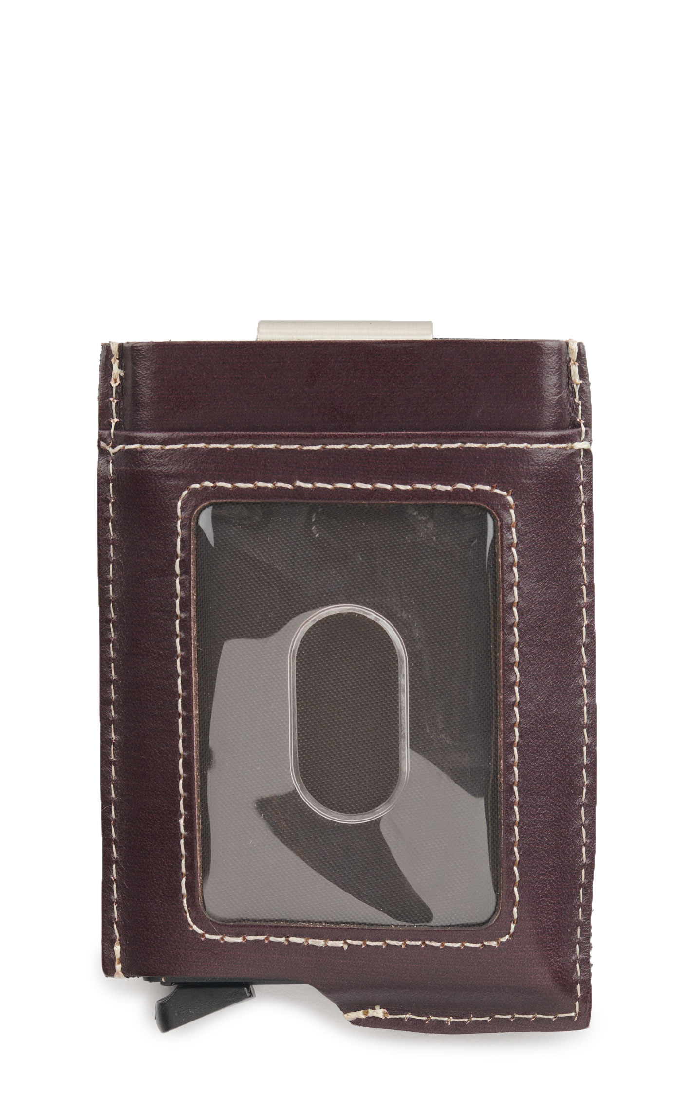 Rafter C Men’s Brown Tooled Grain Leather Money Clip Wallet  - Image 1