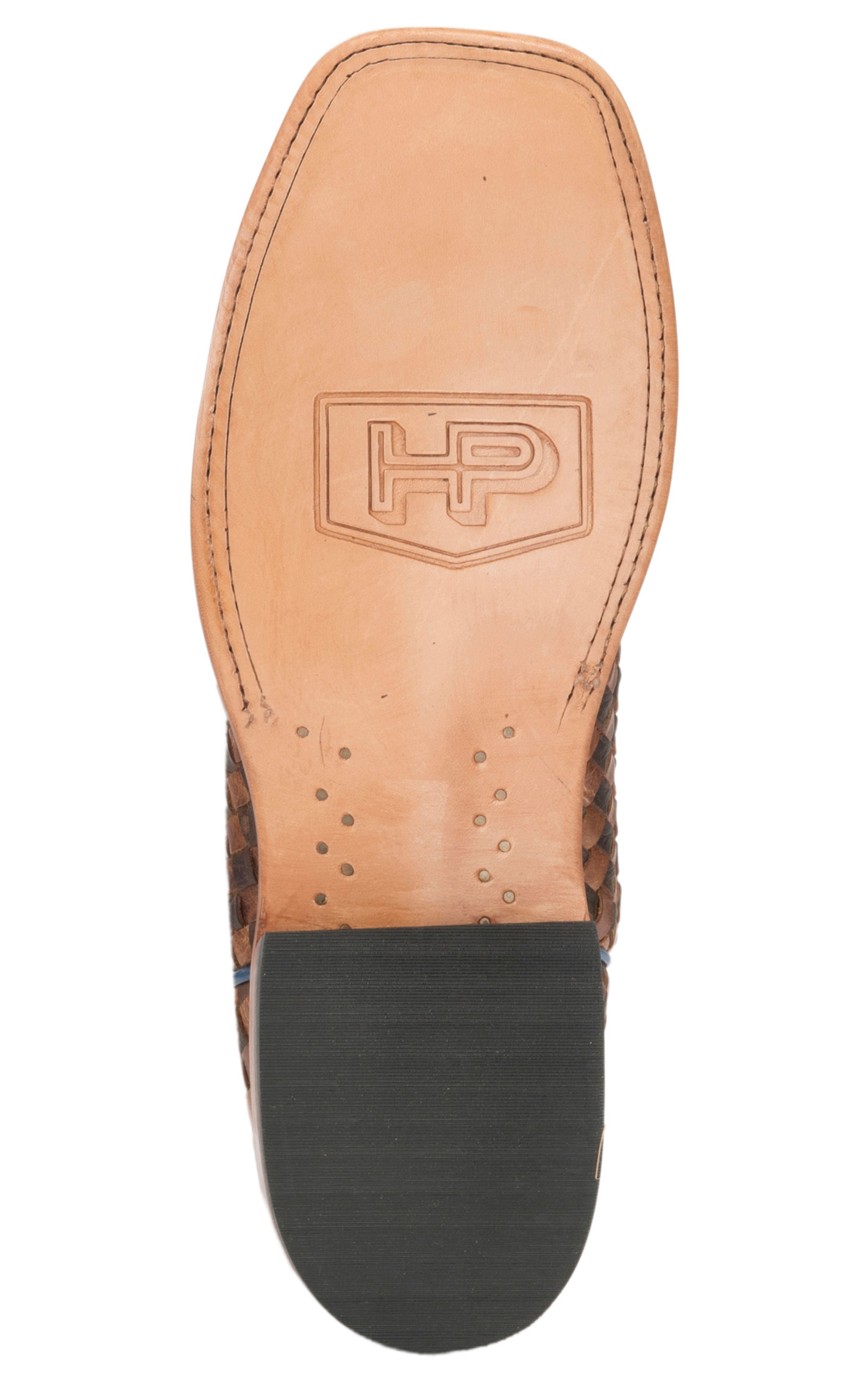 Anderson Bean Men's Horse Power Toast & Honey Woven Square Toe Boots - Image 1