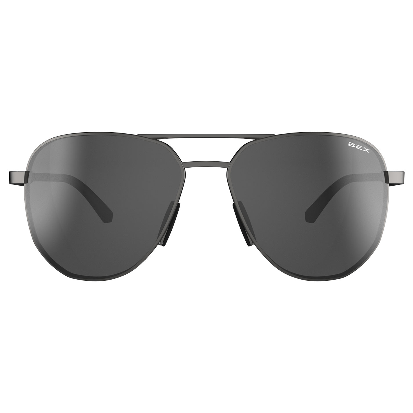 BEX Welvis Matte Silver Gray Sunglasses - Image 1