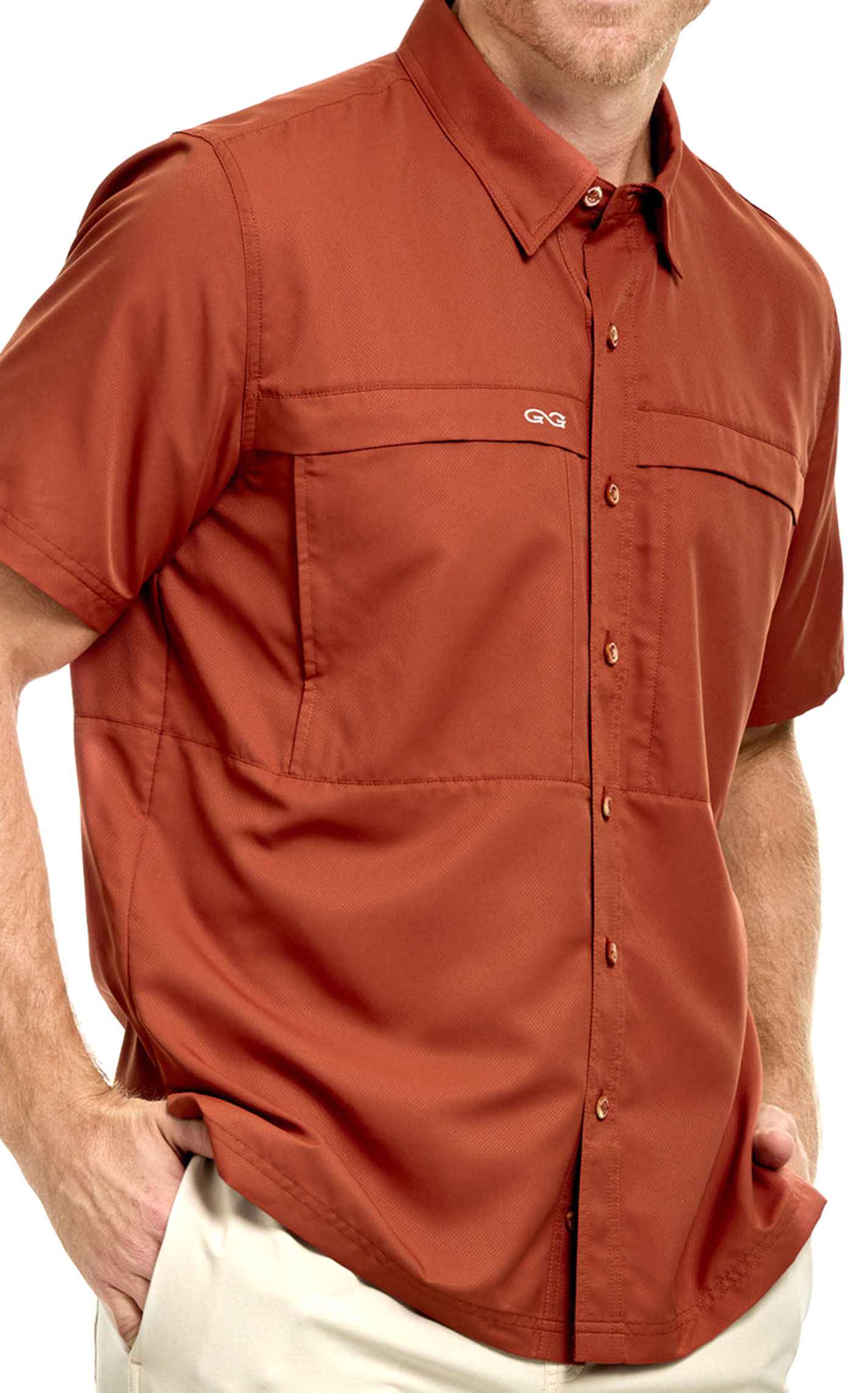 GameGuard Outdoors Men's Copper MicroFiber Fishing Shirt - Image 1