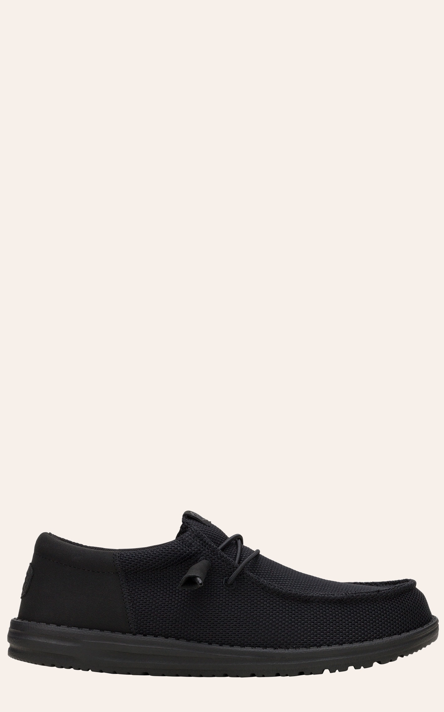 Hey Dude Men's Black Wally Funk Monochrome Lace Moccasin Shoe - Image 1