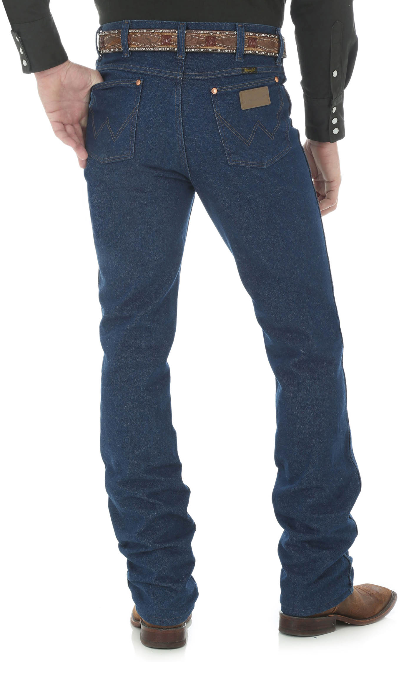 Wrangler Men's Dark Wash Cowboy Cut Prewashed Slim Fit Straight Leg Jeans - Big & Tall Sizes - Image 1