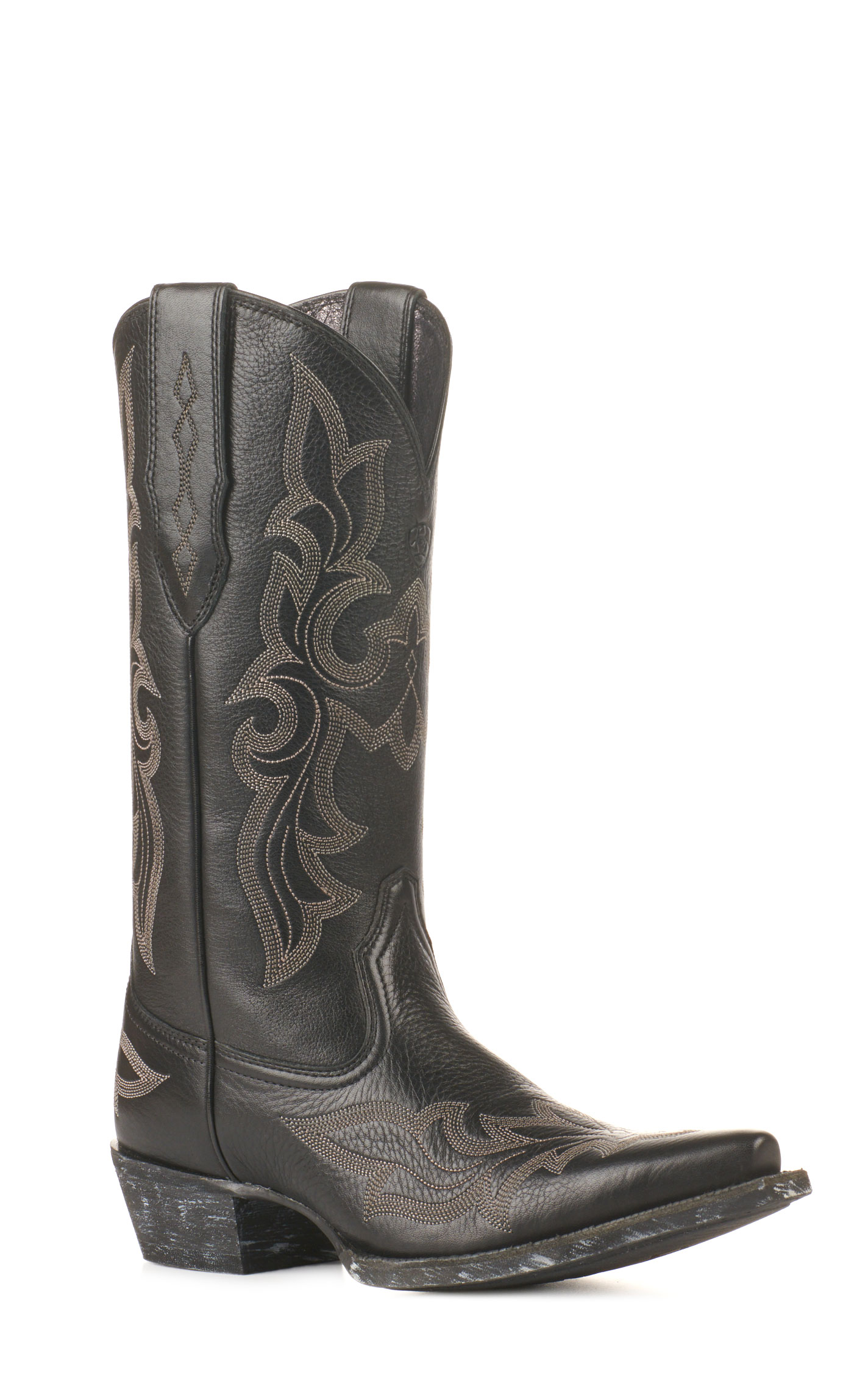 Ariat Women's Jennings Black StretchFit Wide Calf Snip Toe Cowboy Boots - Image 1