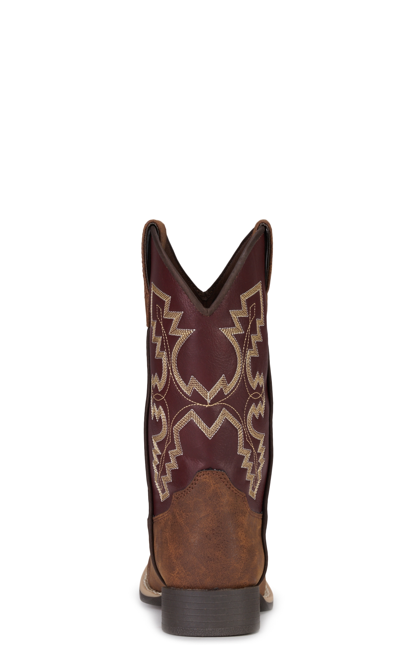 Twister Boys' Blake Brown and Burgundy Square Toe Cowboy Boots - Image 1