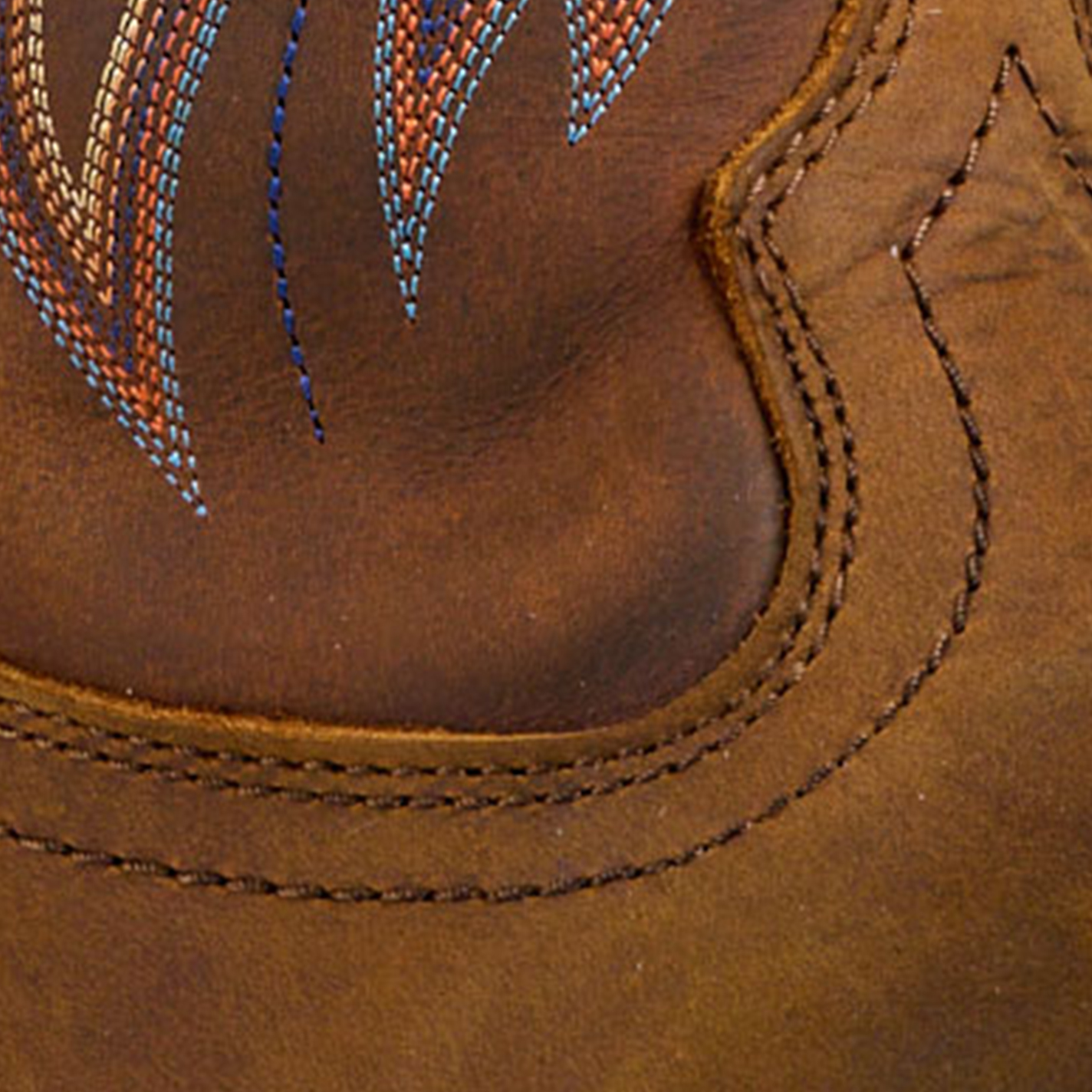 R. Watson Men's Tan and Bay Brown Waterproof Wide Square Toe Cowboy Work Boot - Image 1