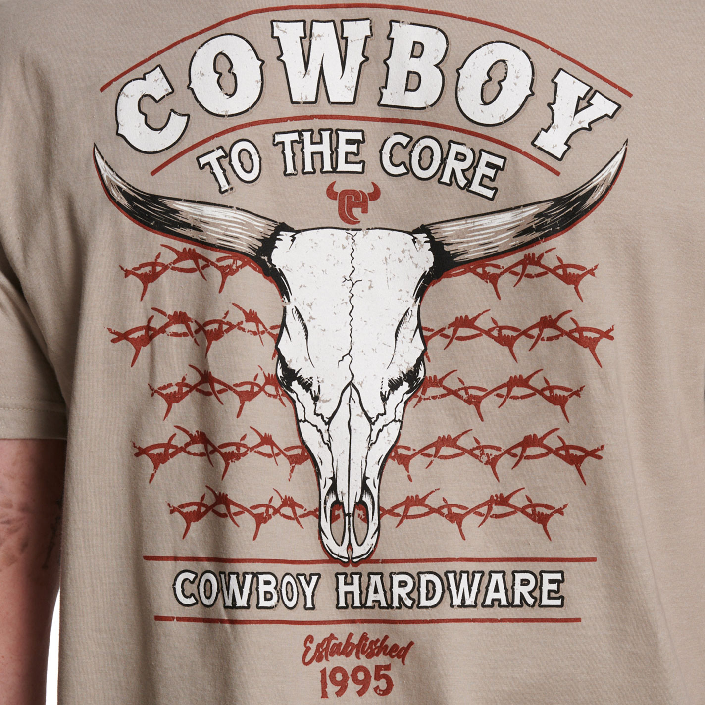 Cowboy Hardware Men's Sand Cowboy to Core Graphic T-Shirt - Image 1