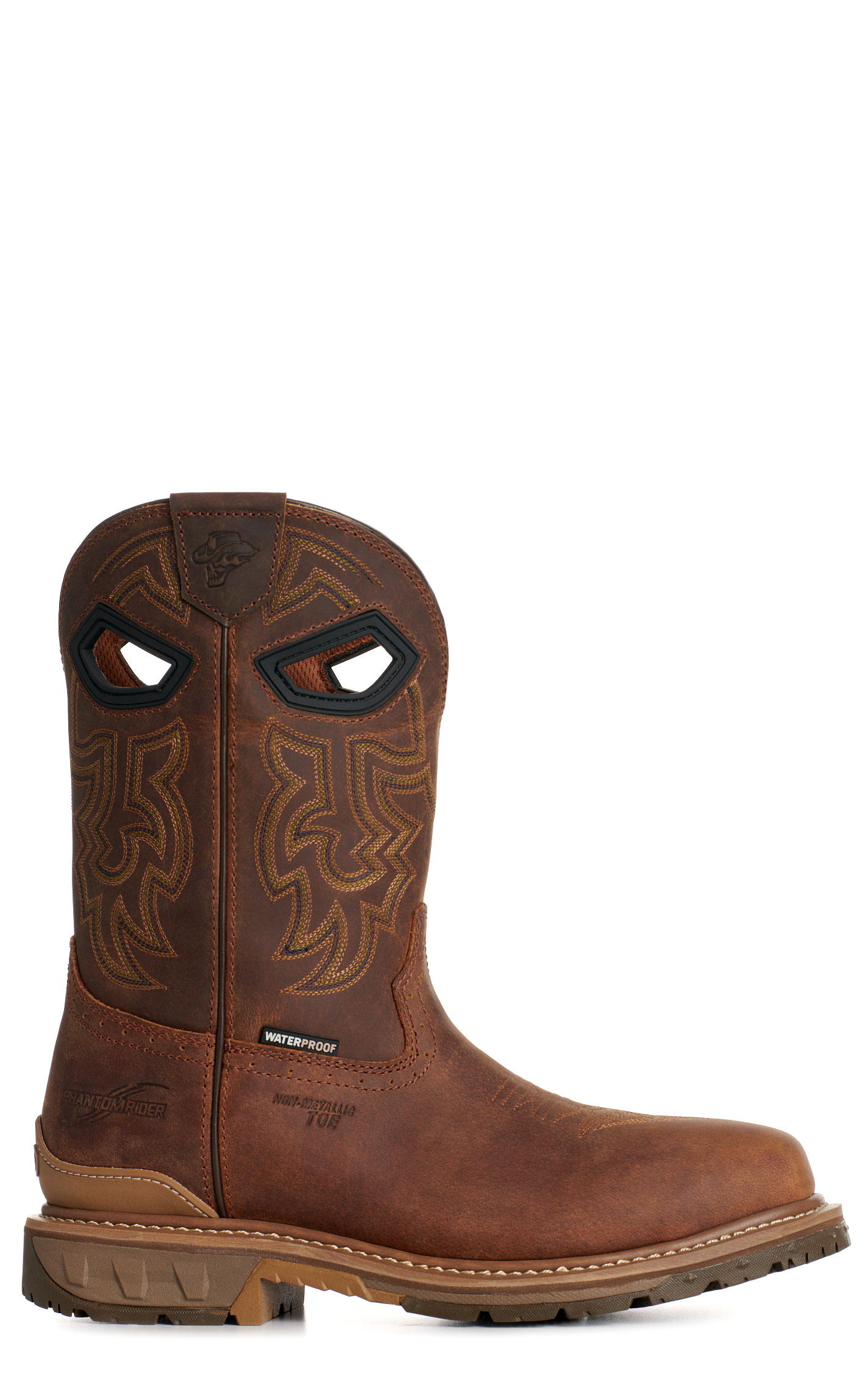 Double H Men's Phantom Brown Waterproof ICE Wide Square Composite Toe Work Boots - Image 1