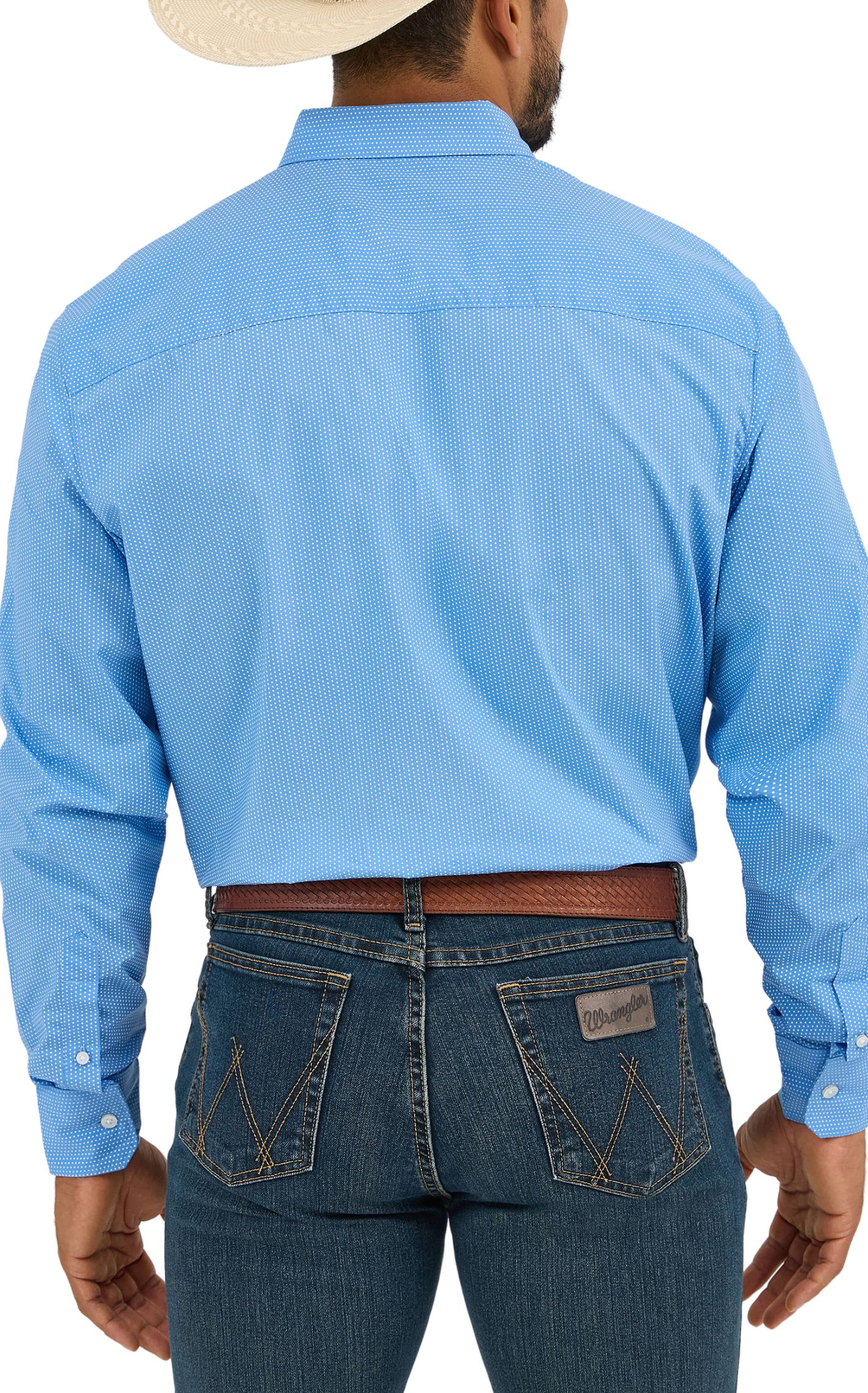 Wrangler Men's Cody Johnson Collection Blue Dot Western Shirt - Image 1