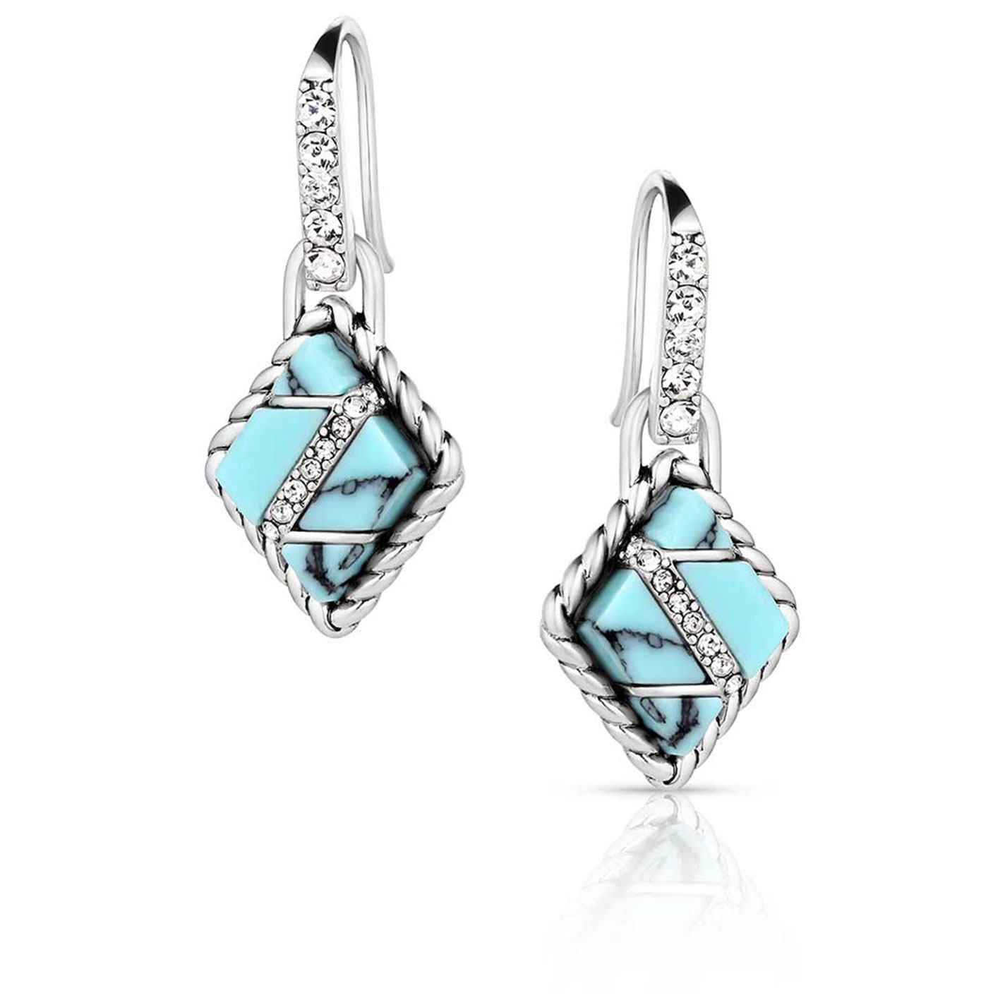 Montana Silversmiths Turquoise High Noon Cobblestone Earrings - Image 3