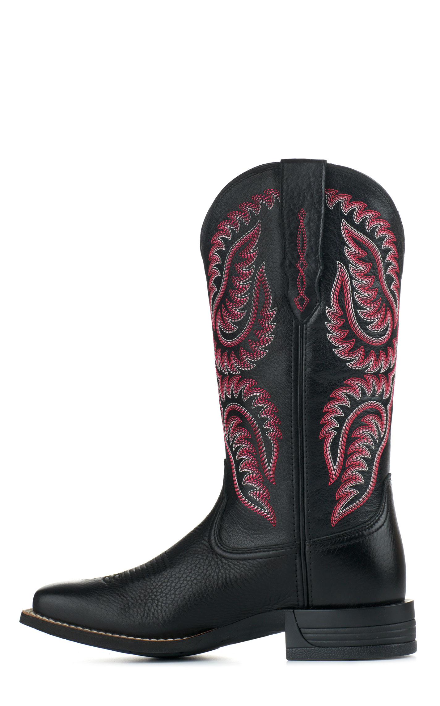 Ariat Women's Cattle Caite Deertan Black Stretchfit Wide Square Toe Cowboy Boots - Image 1