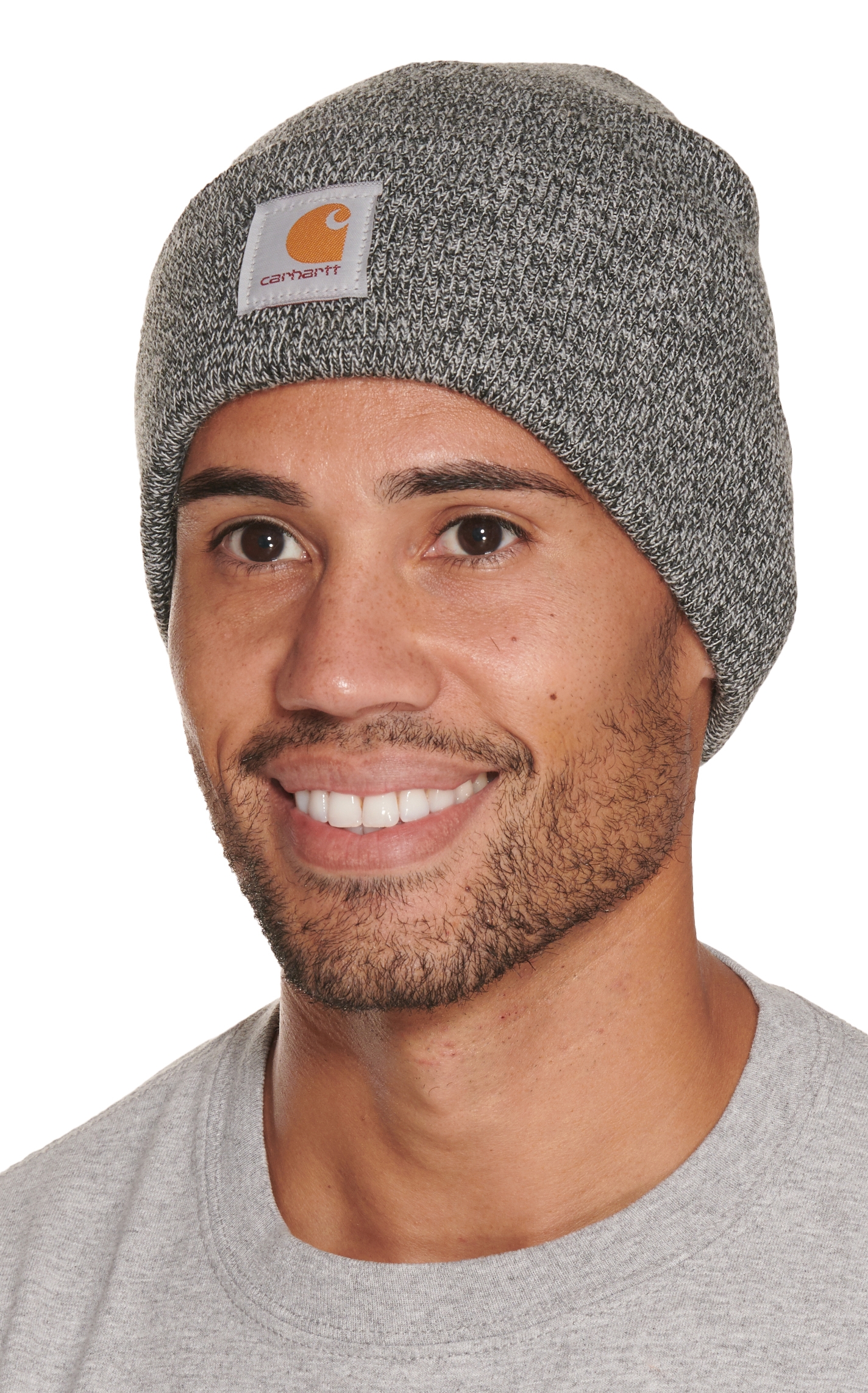 Carhartt Heather Black Knit Cuffed Beanie - Image 1