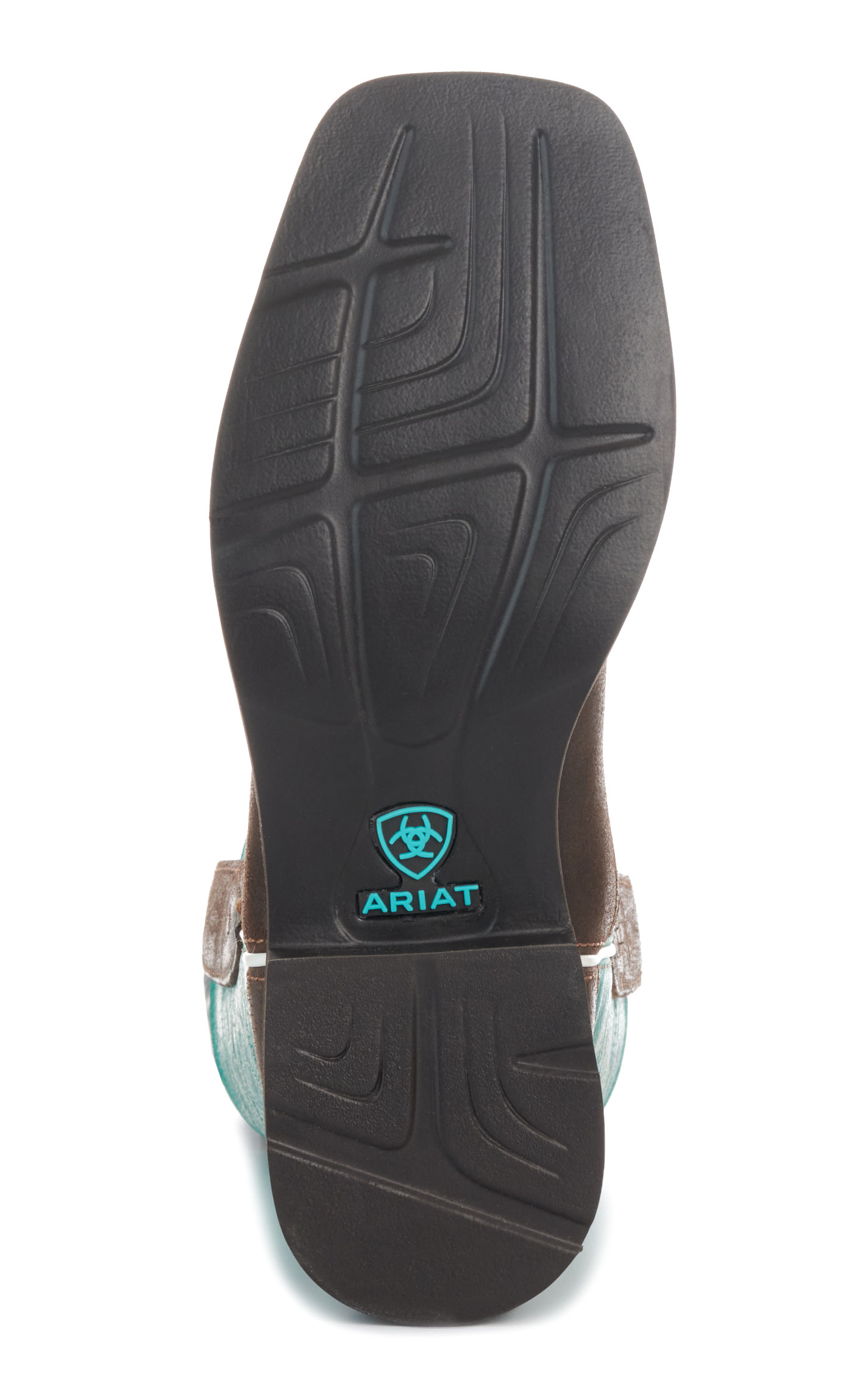 Ariat Women's Callie Hickory & Turquoise Wide Square Toe Cowboy Boots - Image 1