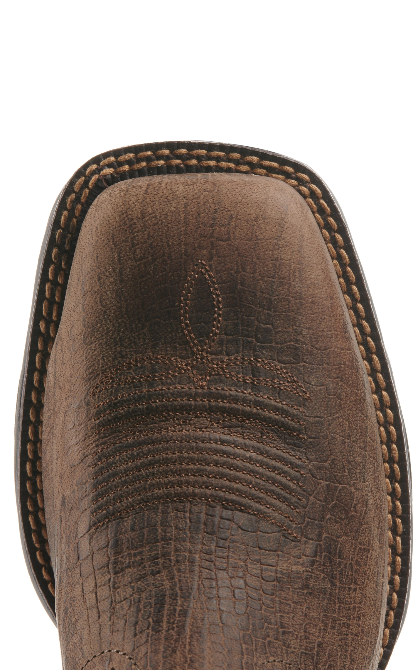 Tony Lama Bartlett Stone Brown and Blue Square Steel Toe Work Boots - Image 1