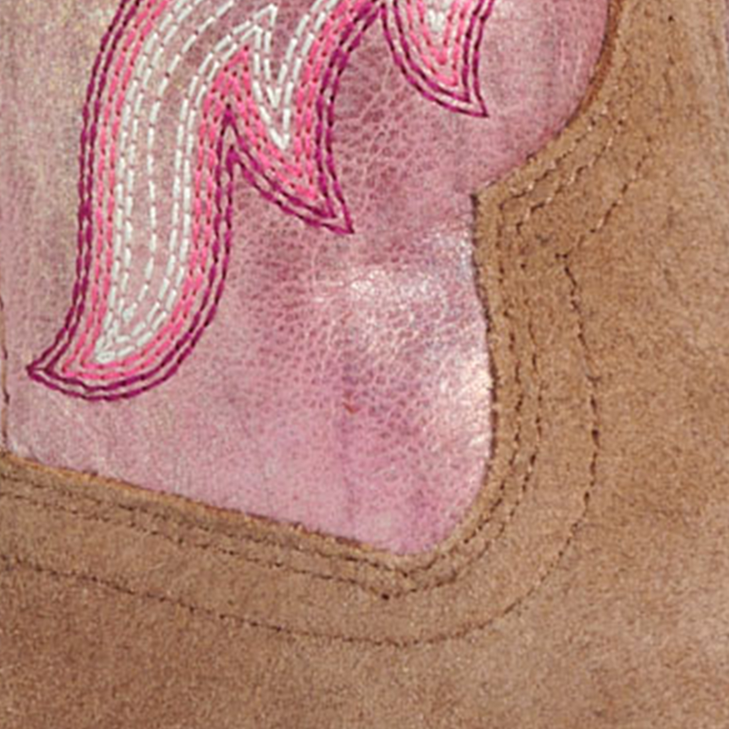 Ariat Women’s Tawny Roughout & Violet Pink Shine Rock Creek Narrow Cutter Toe Cowboy Boots - Image 1