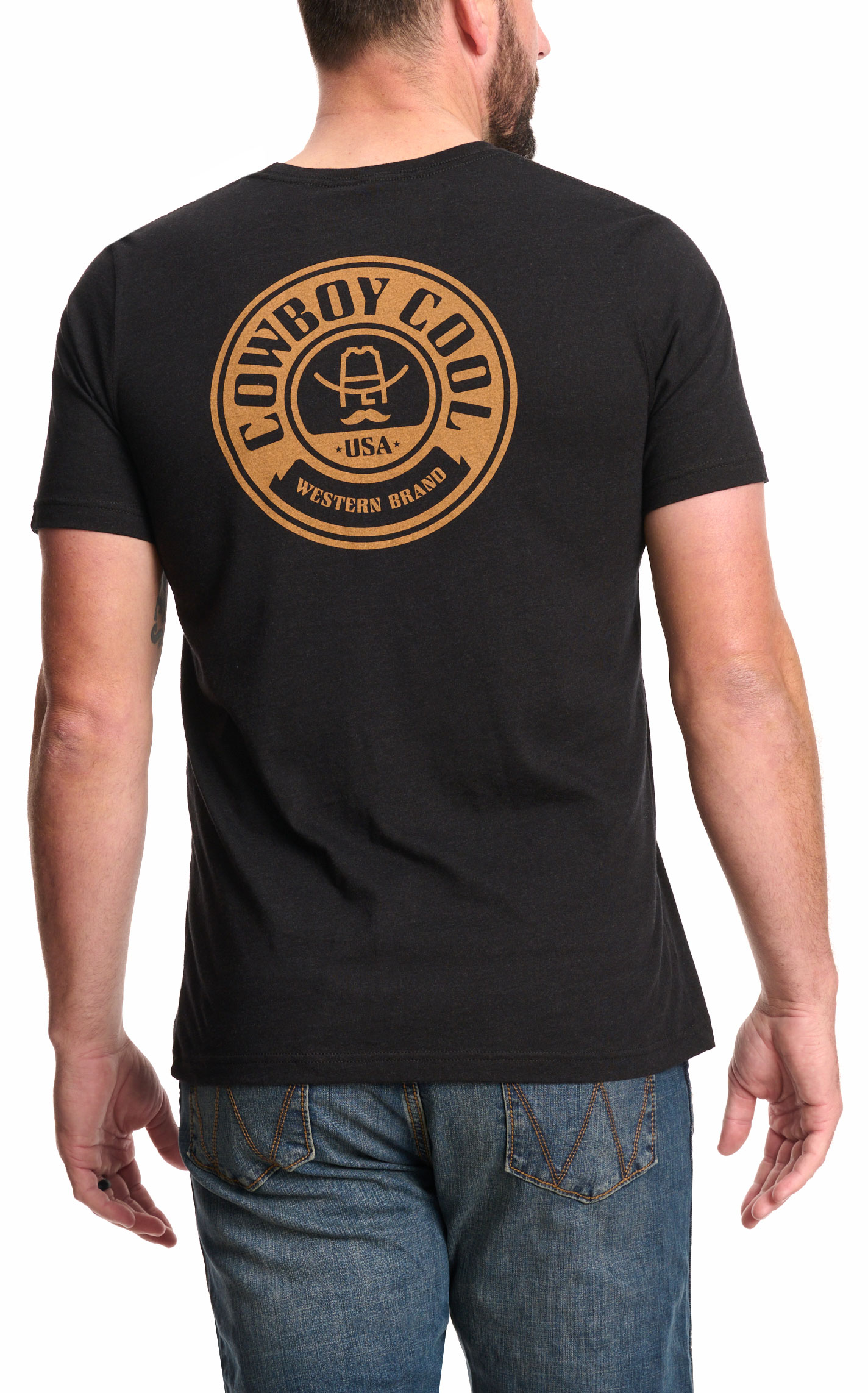 Cowboy Cool Men's Black Maverick Graphic T-Shirt - Image 1