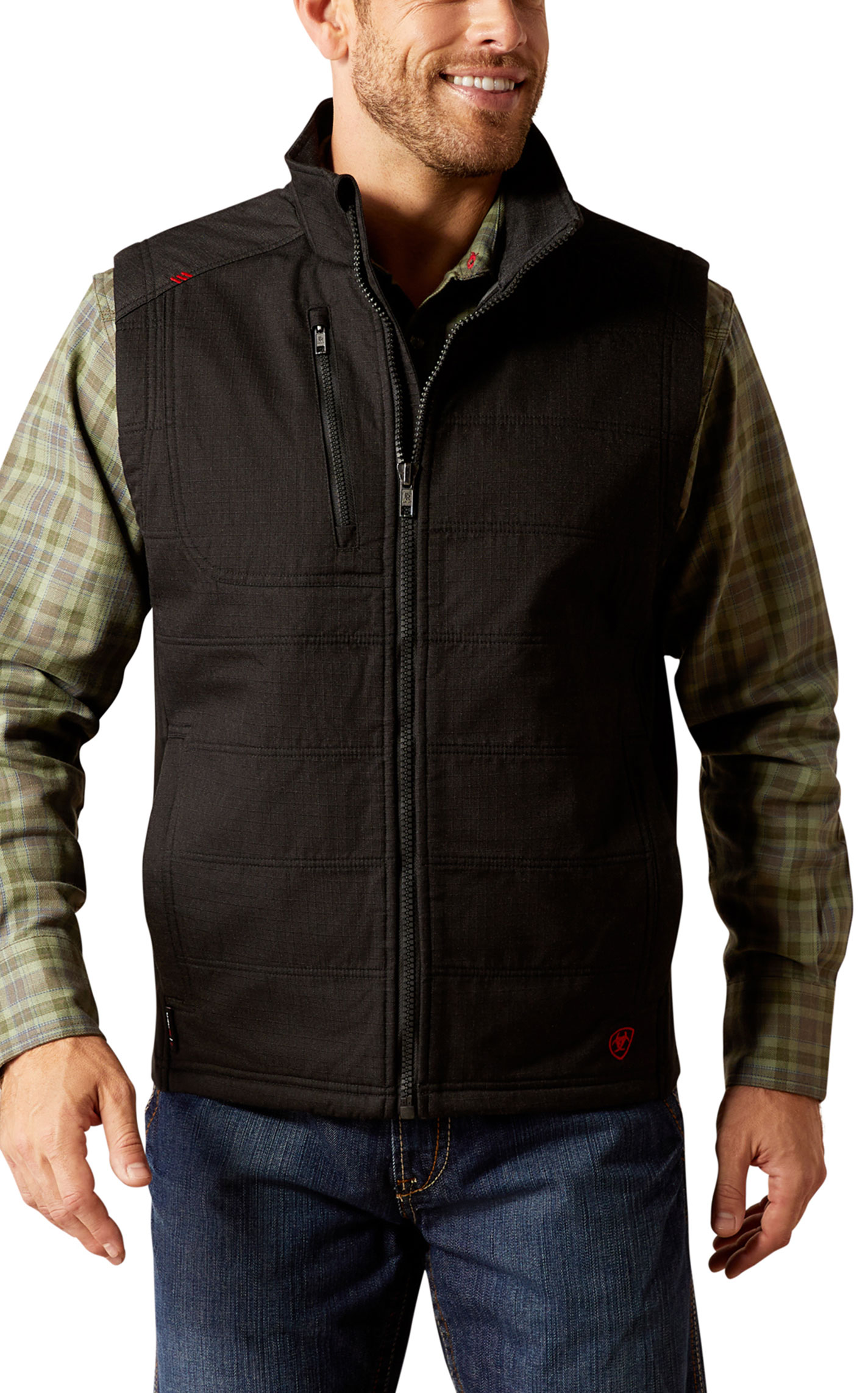 Ariat Men's FR Black Cloud 9 Insulated Work Vest - Image 2