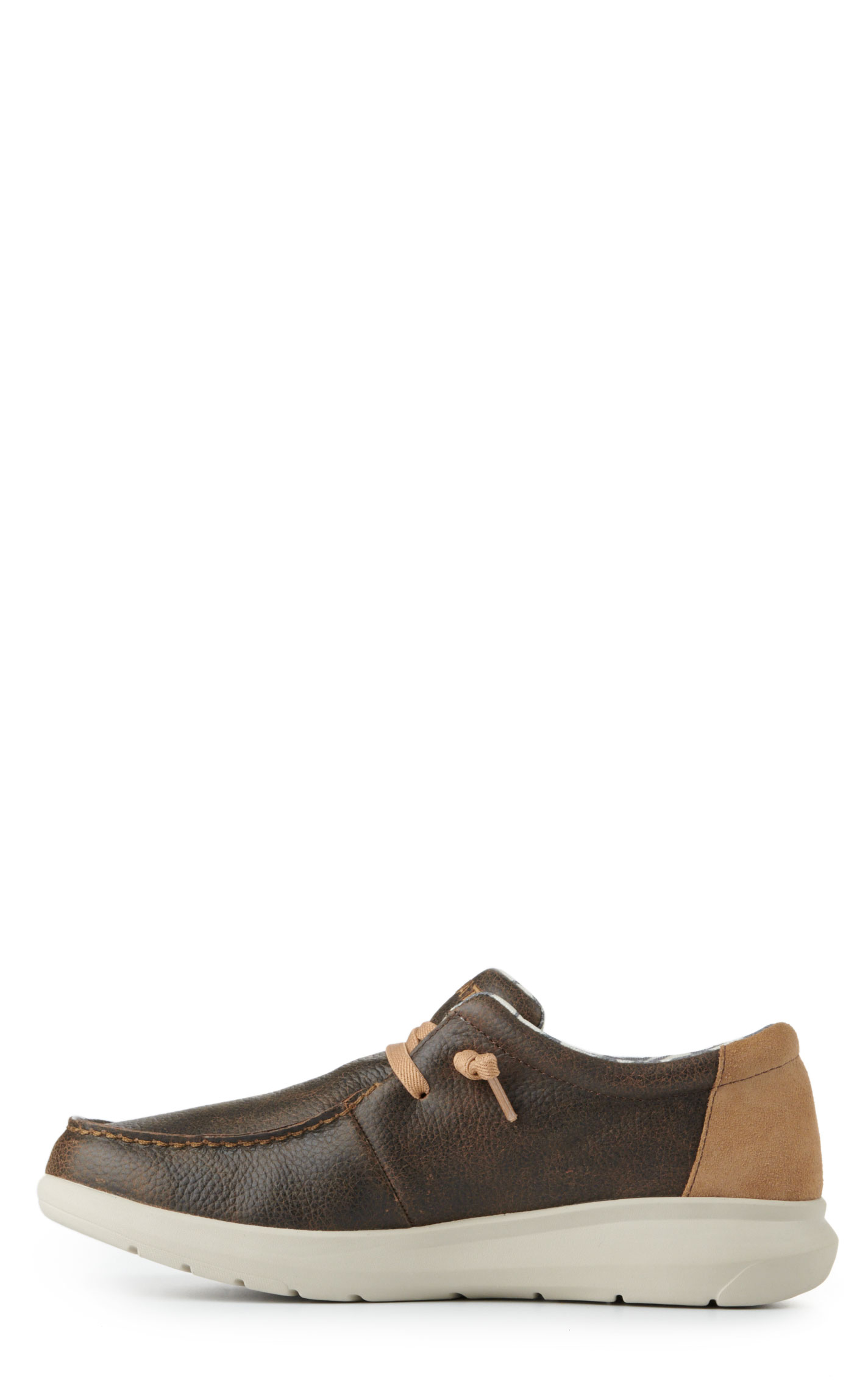 Ariat Men's Hilo Dark Brown and Tan Leather Lace Up Casual Shoes - Image 1