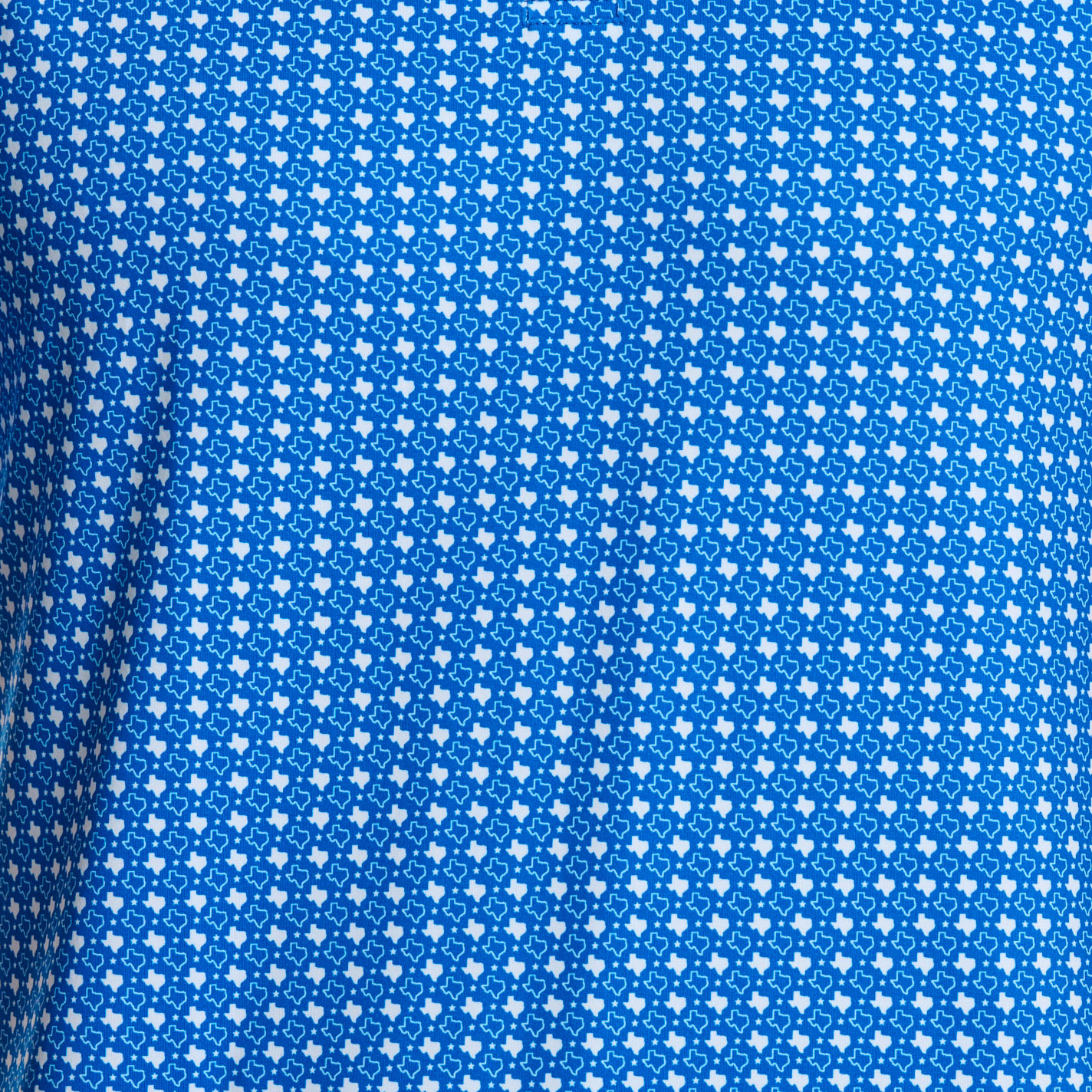 BURLEBO Men's Blue Texas Print Performance Polo - Image 1