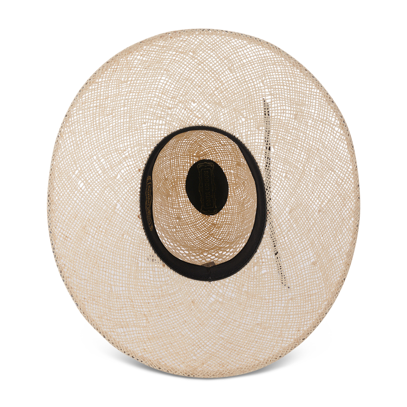 Rodeo King Natural Open Crown Jute Straw Cowboy Hat - Image 1