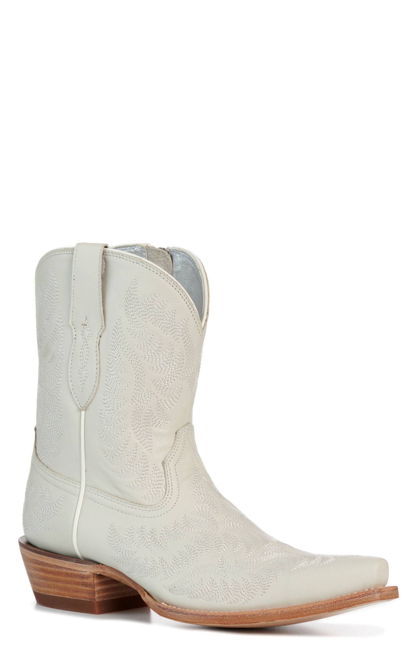 Ariat Women’s White Quartz Cate Snip Toe Cowboy Boots - Image 1