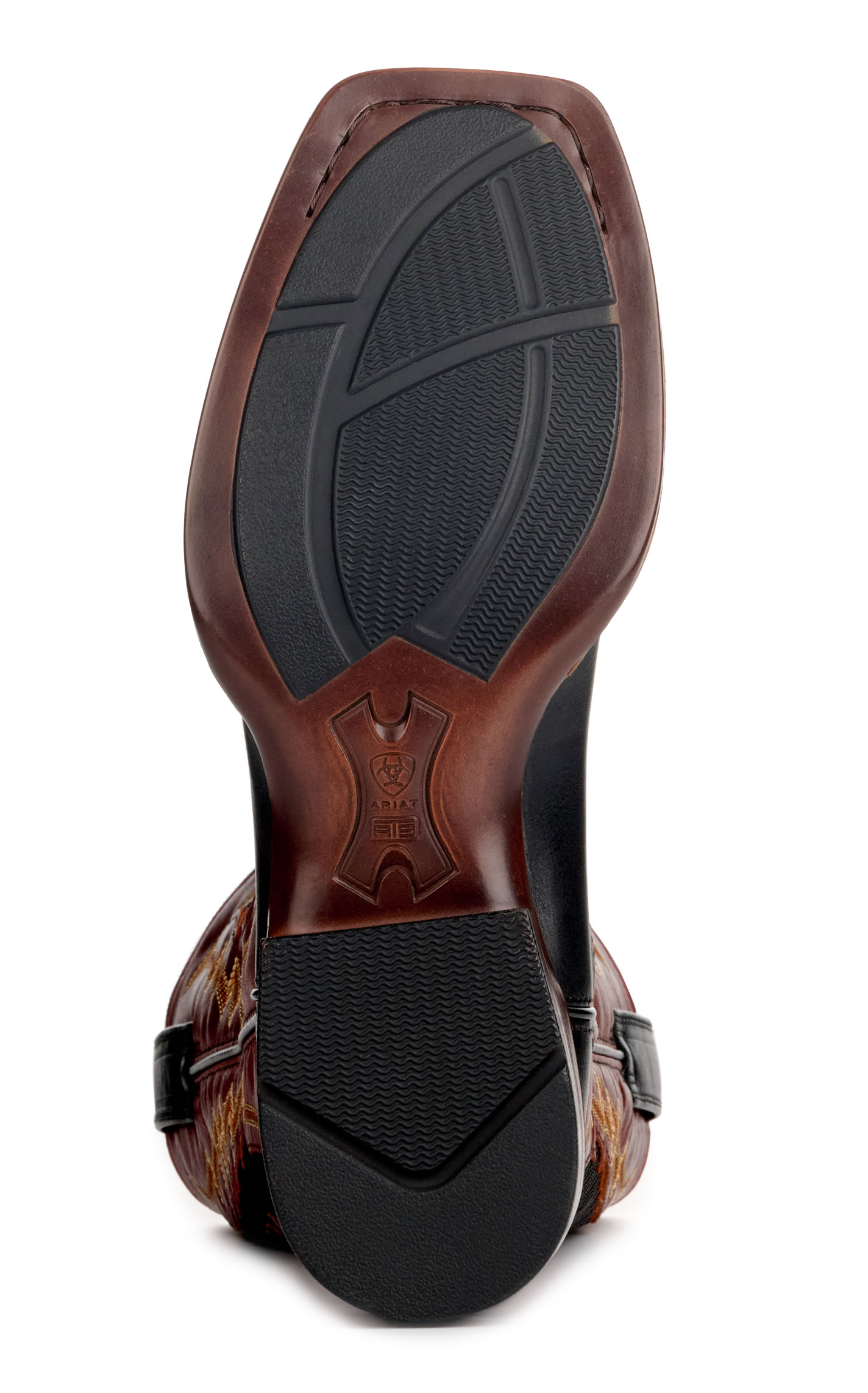 Ariat Men's Black & Red-Hot Bantamweight Wide Square Toe Cowboy Boots - Image 1