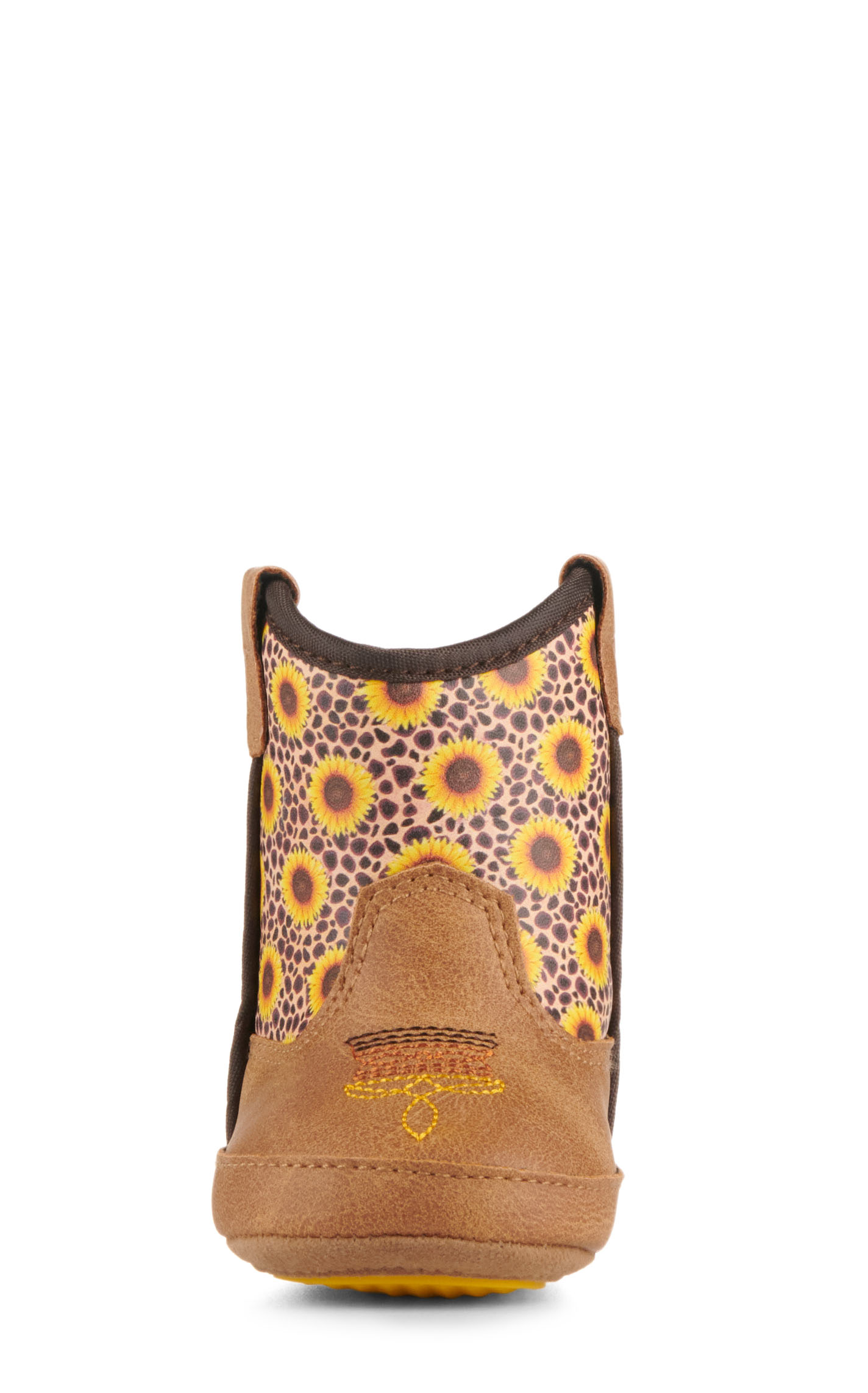 Twister Infant Baby Bucker Sunnie Tan and Sunflower Print Round Toe Cowboy Boots - Image 4