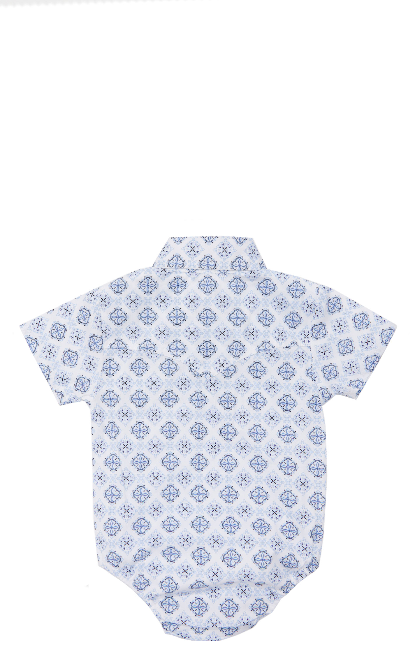 Rafter C Infant Boy's Wallpaper Blue Onesie - Image 1