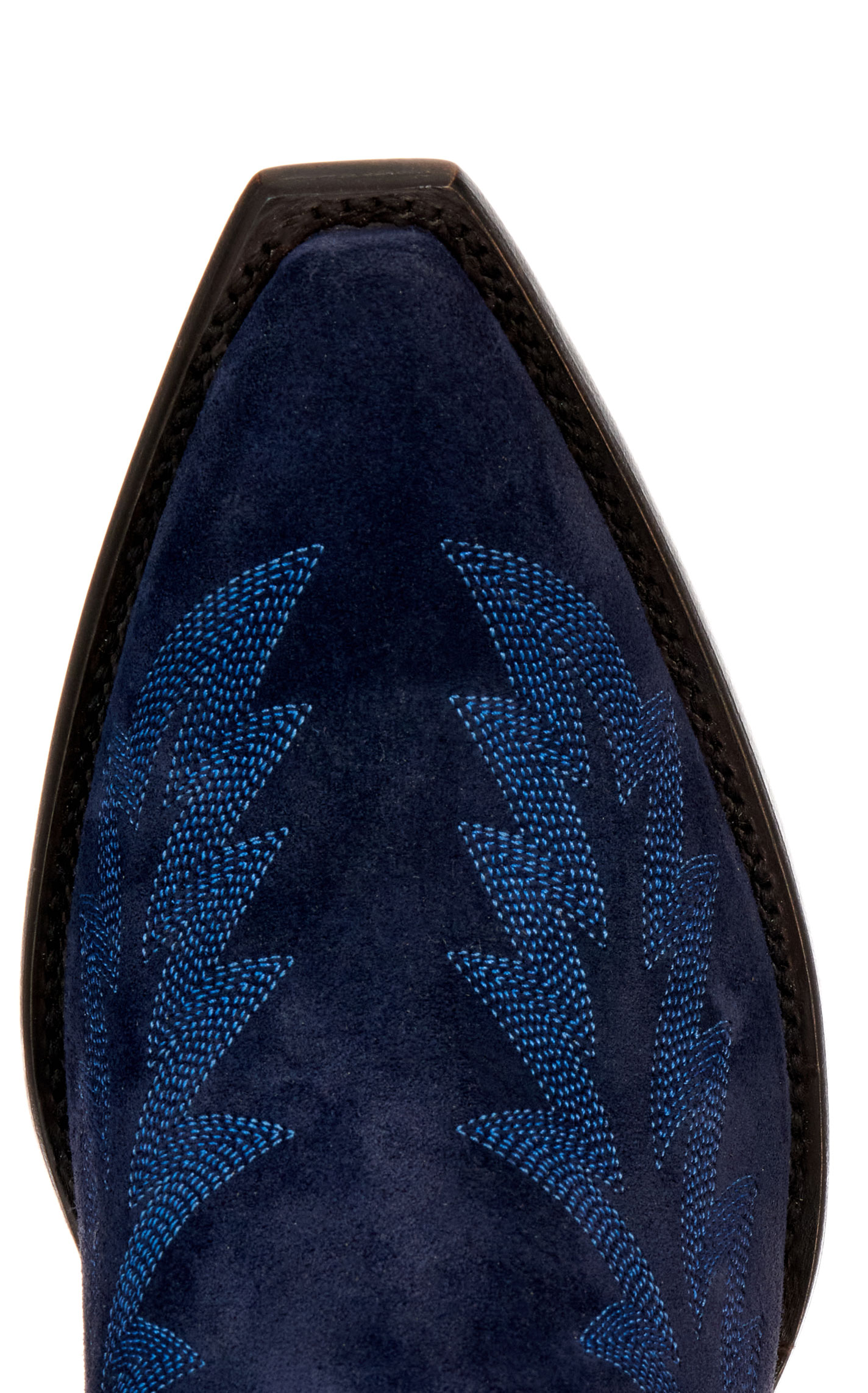 JRC & Sons Ladies’ Indigo Nancy Suede Leather Tall Snip Toe Cowboy Boots - Image 1