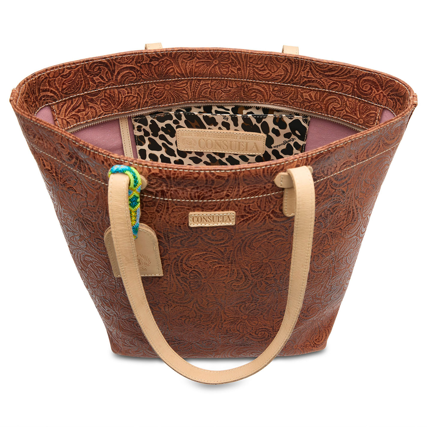 Consuela Sally Tooled Floral Daily Tote - Image 1