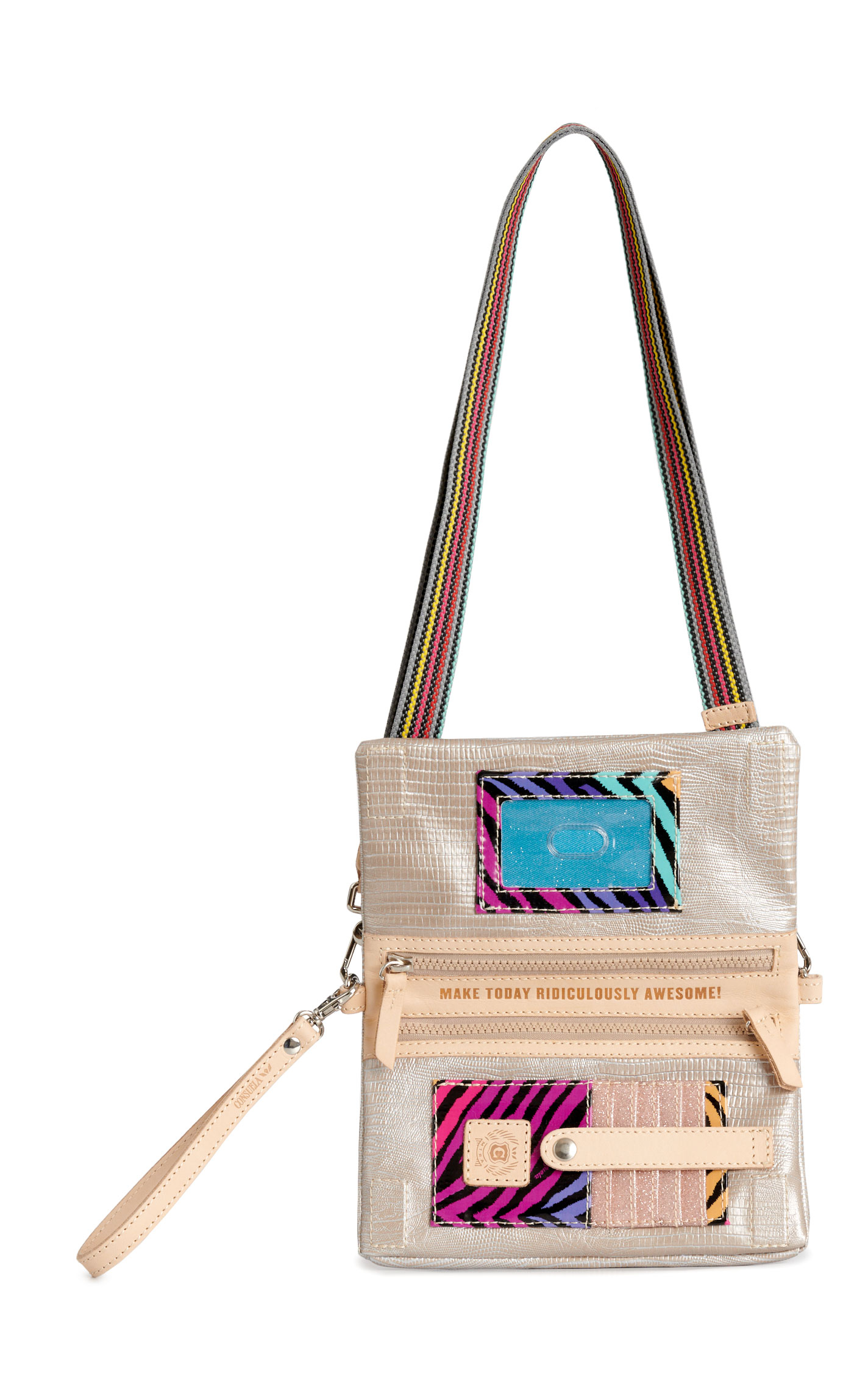 Consuela Celeste Silver Reptile Uptown Crossbody Bag - Image 1