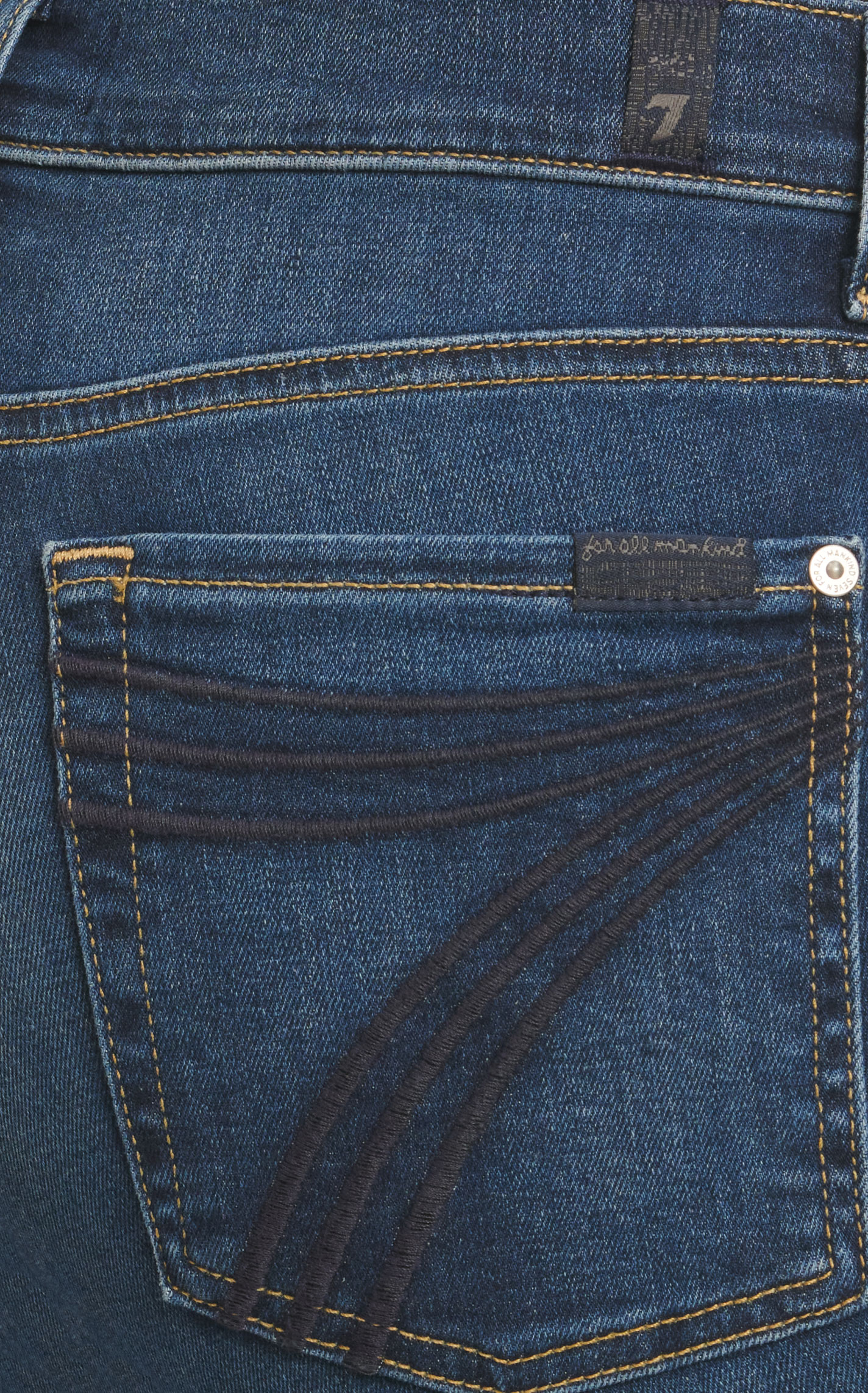 7 for All Mankind Women's Medium Wash Tailorless Dojo Melrose Mid Rise Trouser Jeans - Image 3