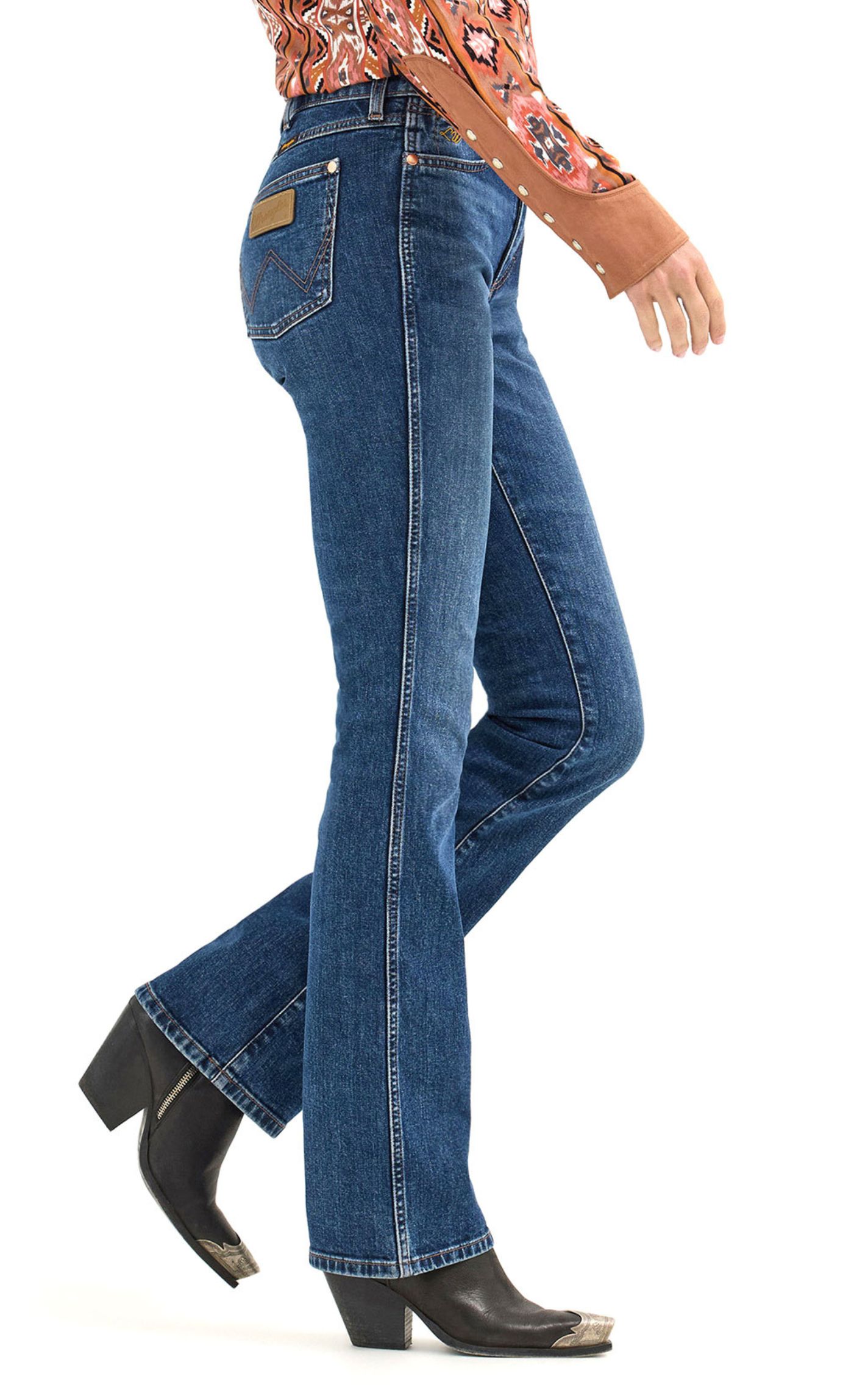 Wrangler X Lainey Wilson Women's Baskin Dark Wash Boot Hugger Jeans - Image 1