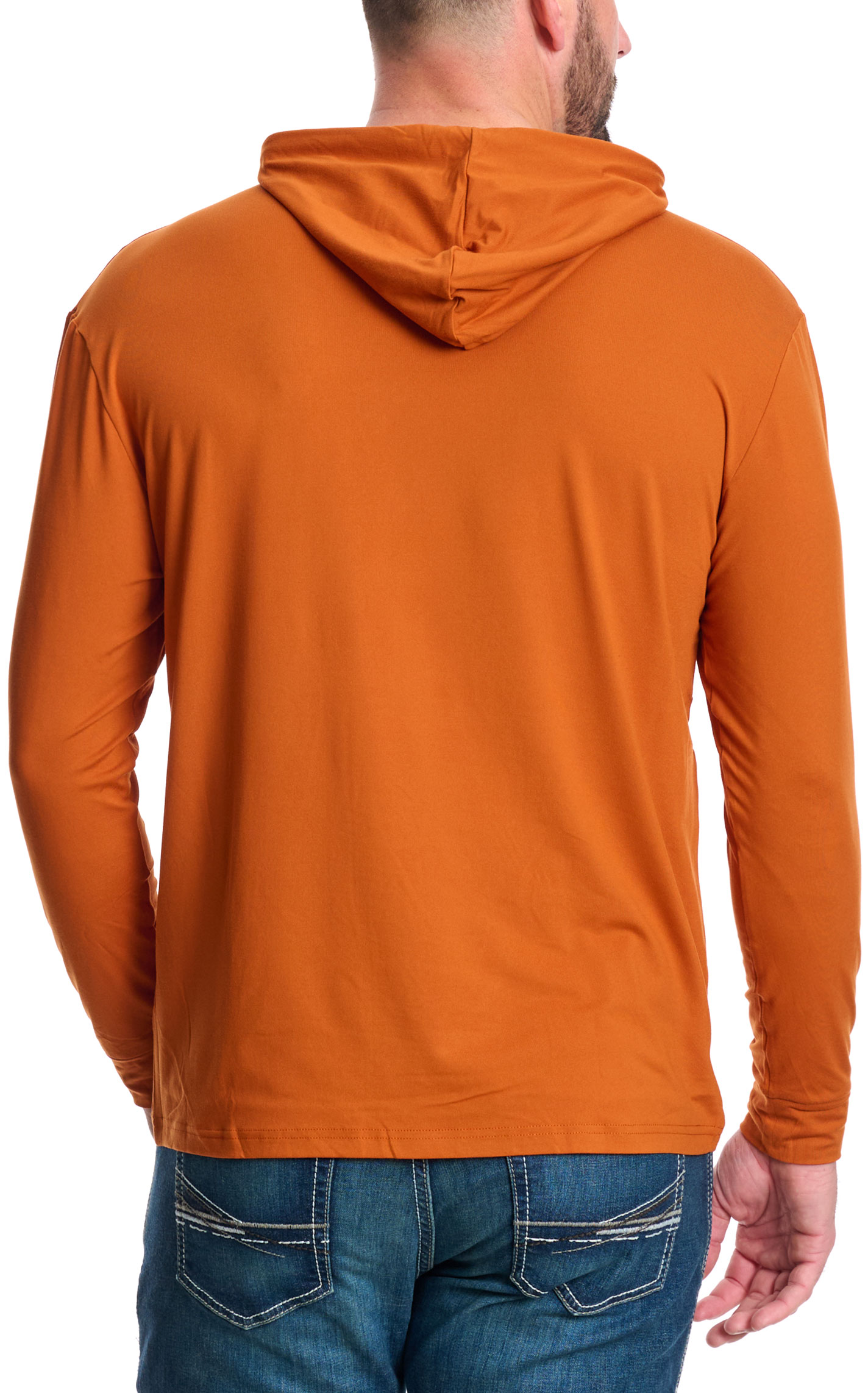 BURLEBO Men's Tangerine Performance Outdoor Hoodie - Image 1