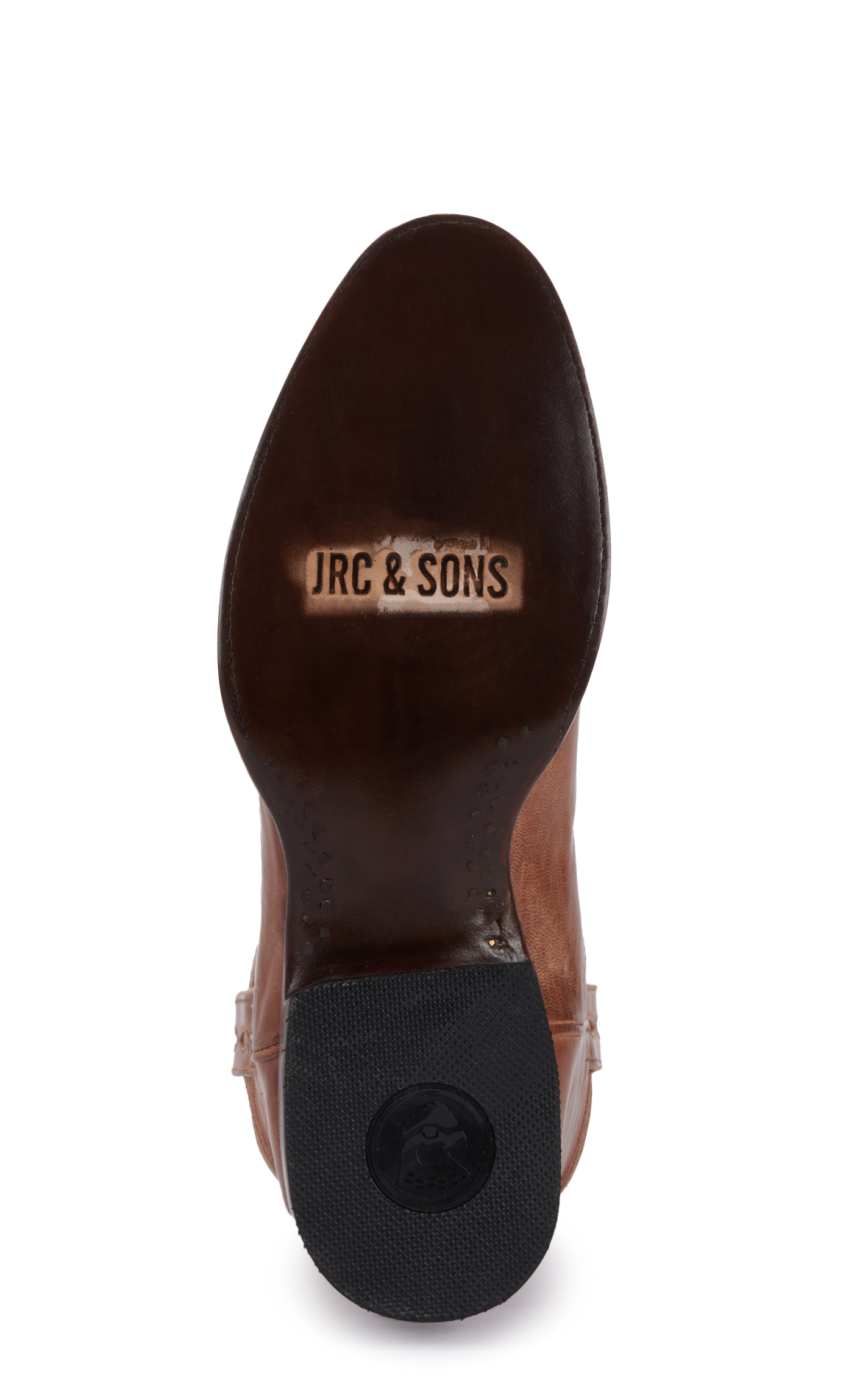 JRC & Sons Men's Todd Mad Dog Goat Leather Round Toe Roper Boot in Tan - Image 1