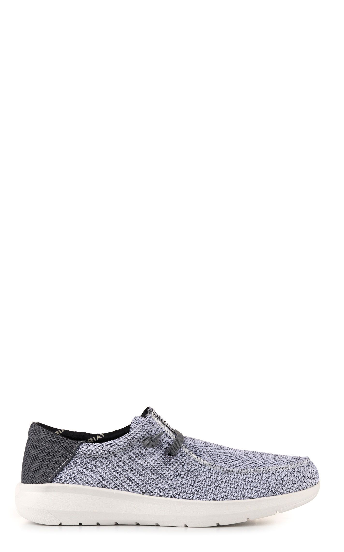 Ariat Men's Hilo Distressed White and Dark Gray Stretch Lace Casual Shoe - Image 1