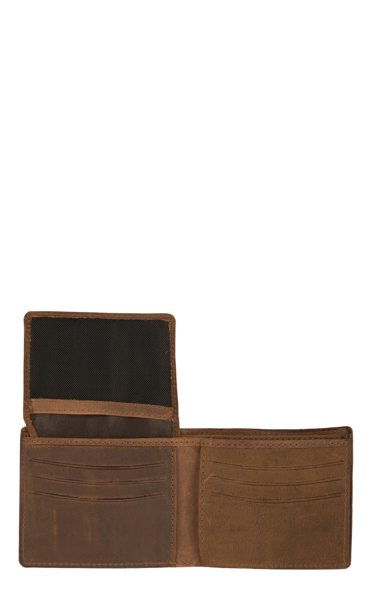 STS Ranchwear Foreman Collection Men's Distressed Brown Leather Bi-Fold Wallet - Image 1